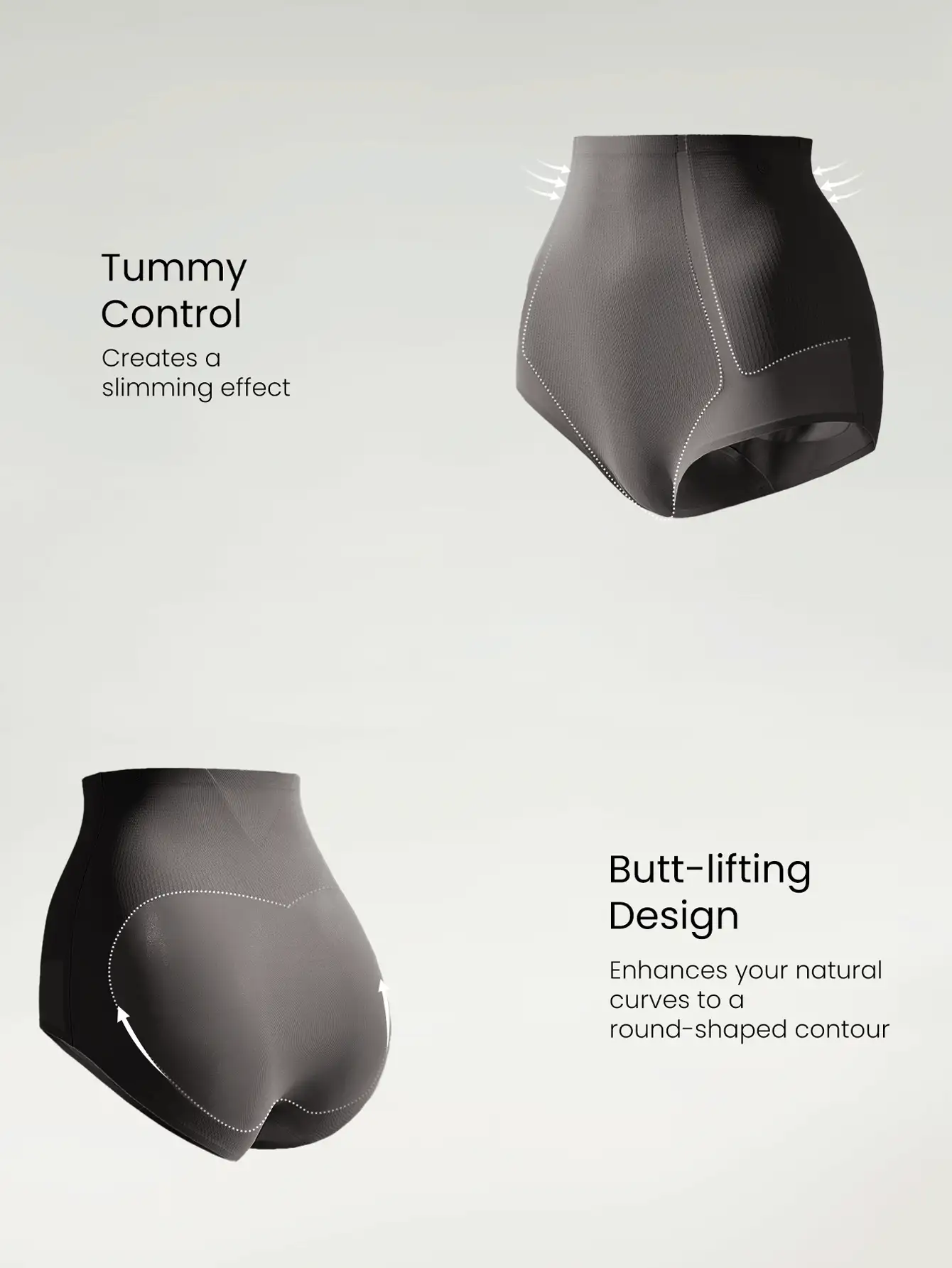 GLOWMODE 1 Pack Sculpt Fit High-Rise Waist Tummy Control Butt-Lifting Shapewear Coverage Underwear Daily Casual