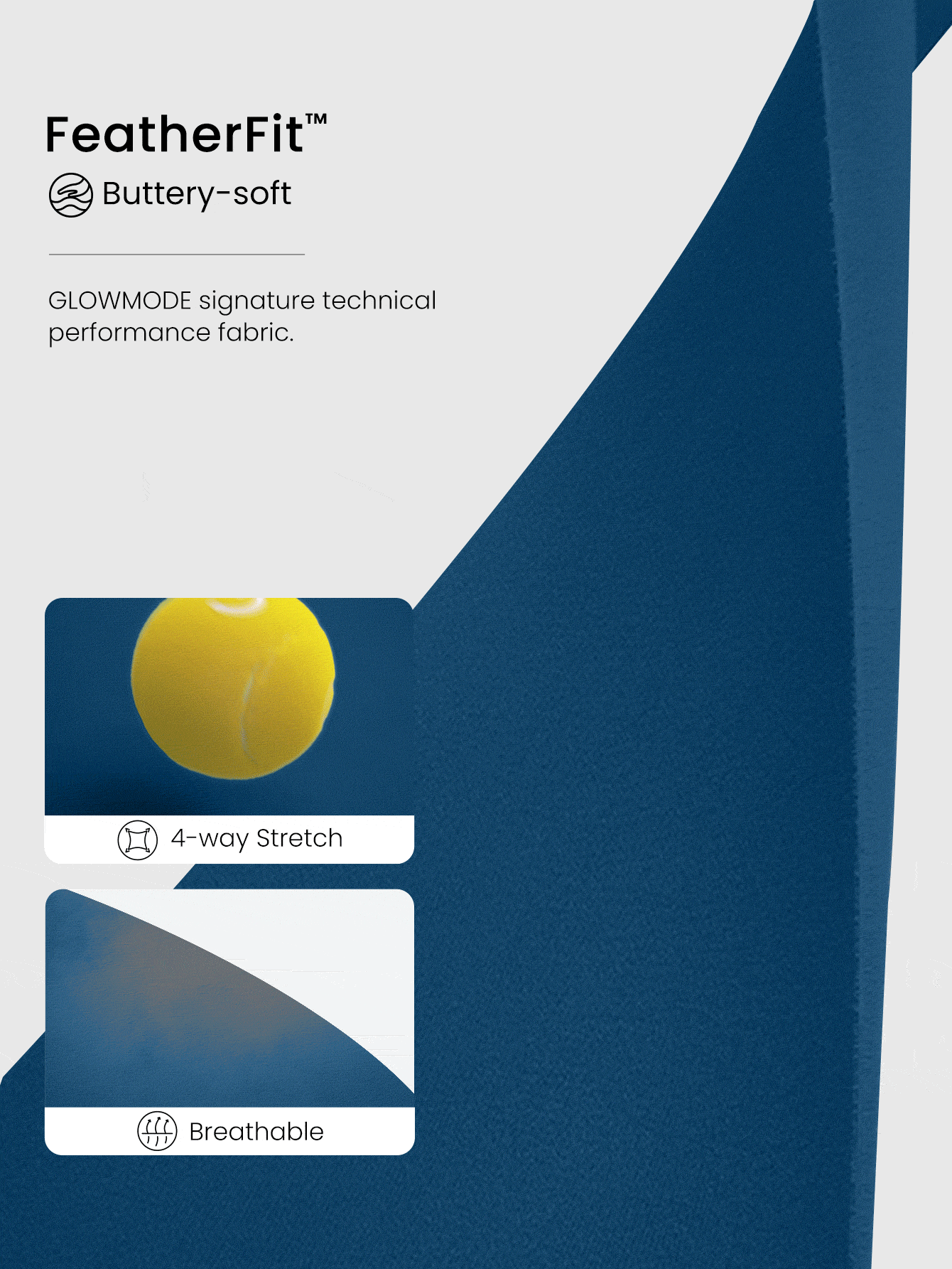 GLOWMODE 31" FeatherFit™ Ultra-High-Waisted Curved Seam Flared Leggings Pants Low Impact Yoga Daily  Spring Summer - Blue Ambition - 查看 6