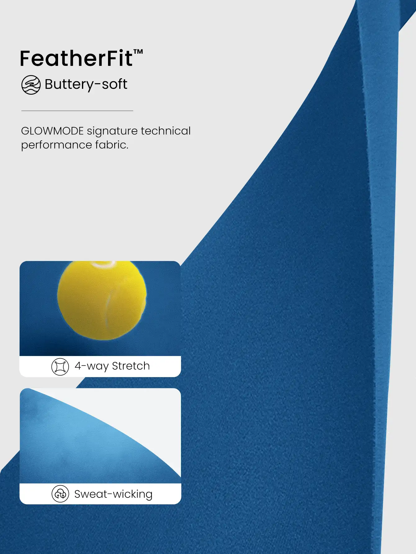 GLOWMODE Áo tank top cổ chữ T FeatherFit™ kiểu racerback, hỗ trợ nhẹ, tác động thấp lên khớp, thích hợp cho tập yoga tại studio. - Blue Ambition - Xem 4