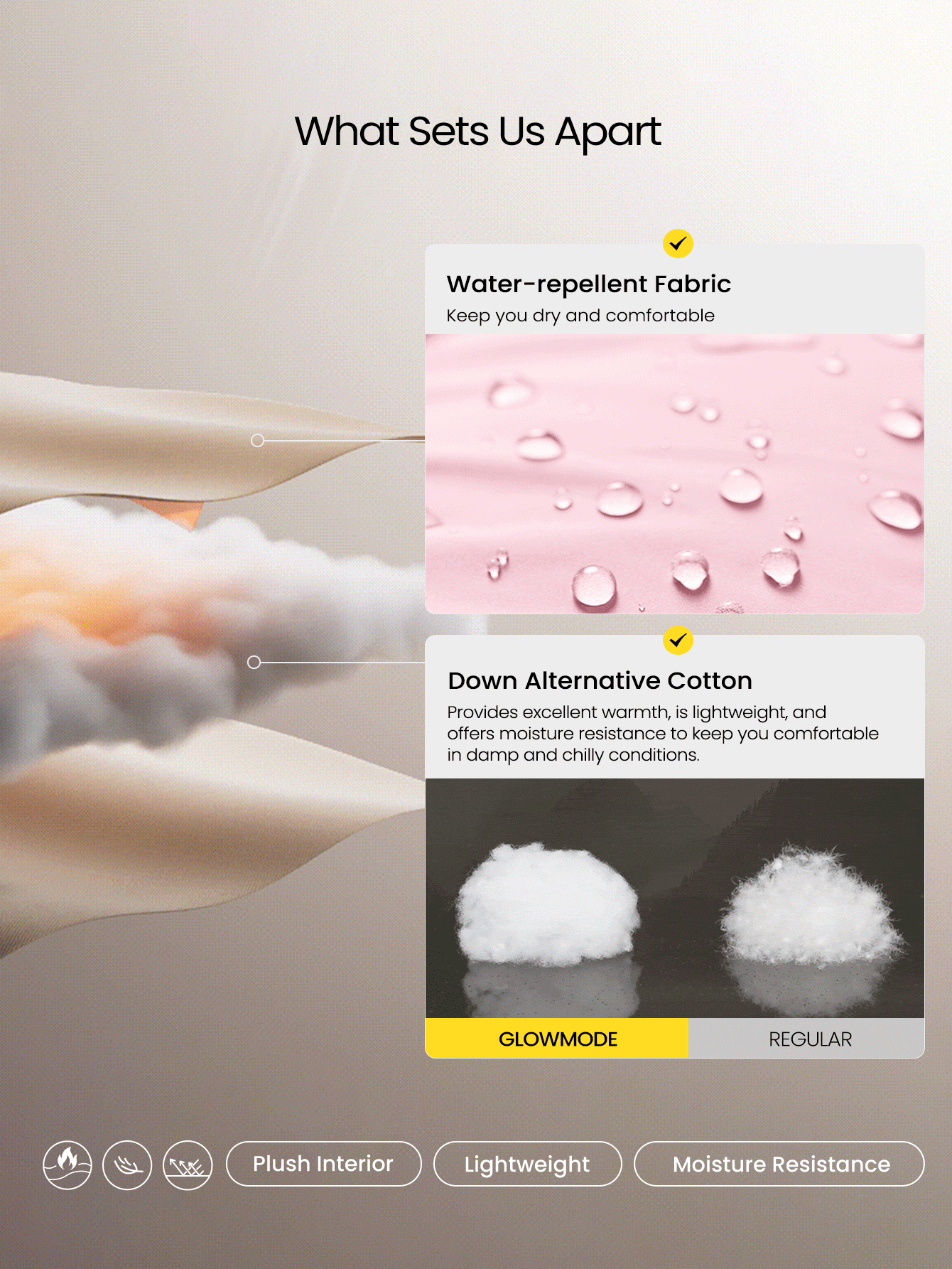 GLOWMODE Flex Form Soft Lightweight Warm Chill  Down-Proof Thumbholes 8-In-1 Versatility Jacket Autumn Winter Outdoor Daily Casual - Baby Pink - View 3