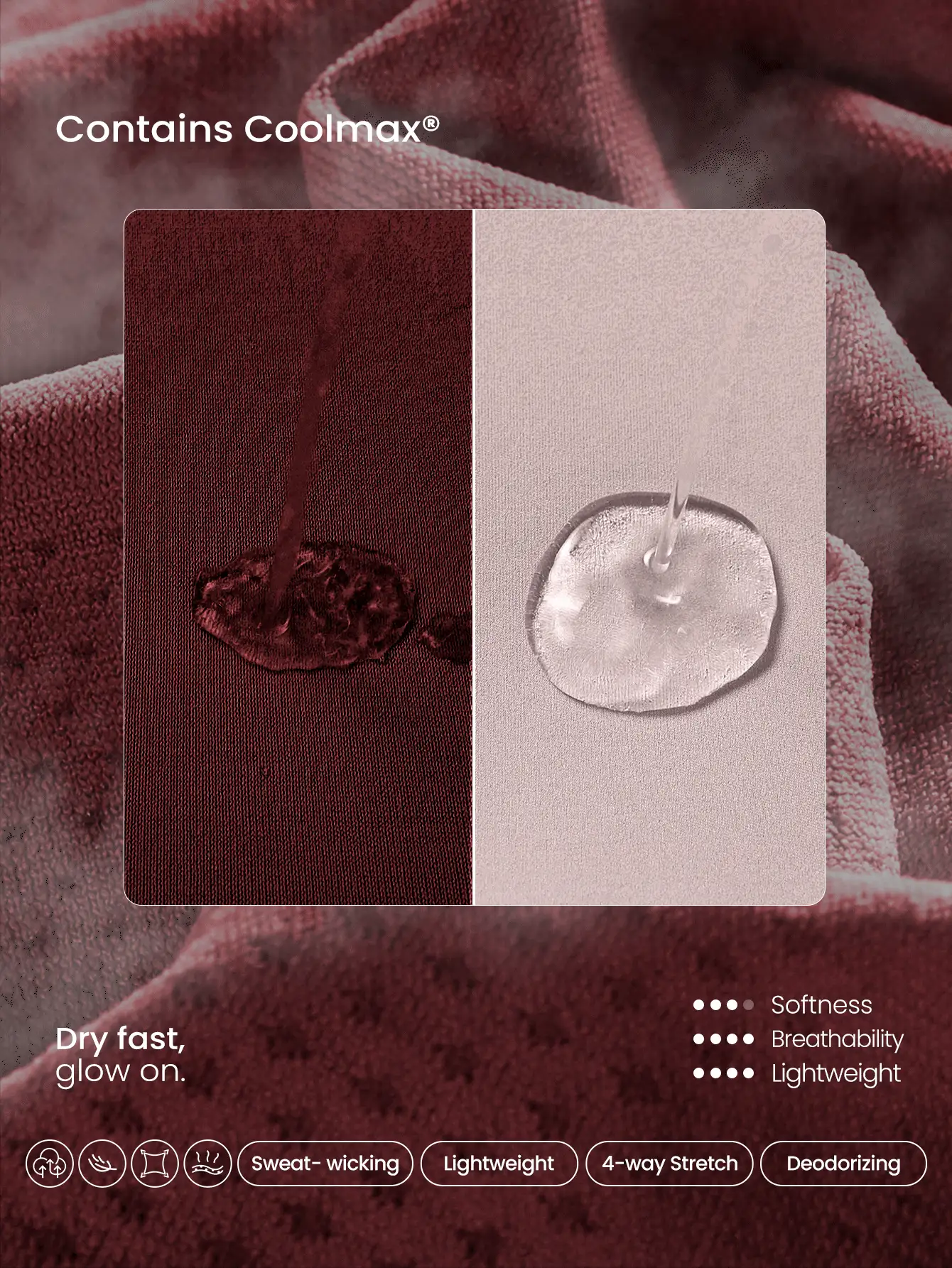 Seamless Slimfit Long Sleeve Top Hip Length Antibacterial Lightweight Summer