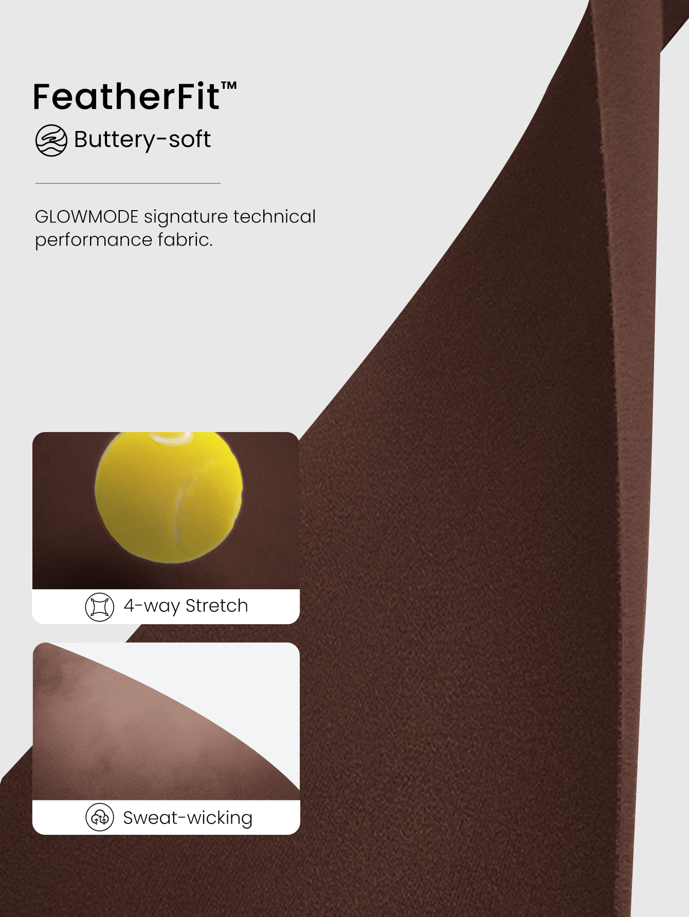 GLOWMODE FeatherFit™ Criss Cross Backless Cropped Sports Long Sleeve Tee Low Impact Yoga Pilates Daily - 巧克力棕 - 查看 6