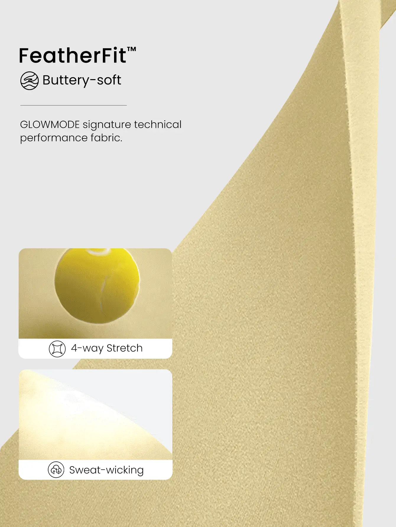 GLOWMODE Plus Size FeatherFit™ Slim Fit Thumbhole Jacket With Side Pockets Low Impact Yoga Pilates Studio Daily Casual Wear/ Spring Summer - French Vanilla - 查看 5