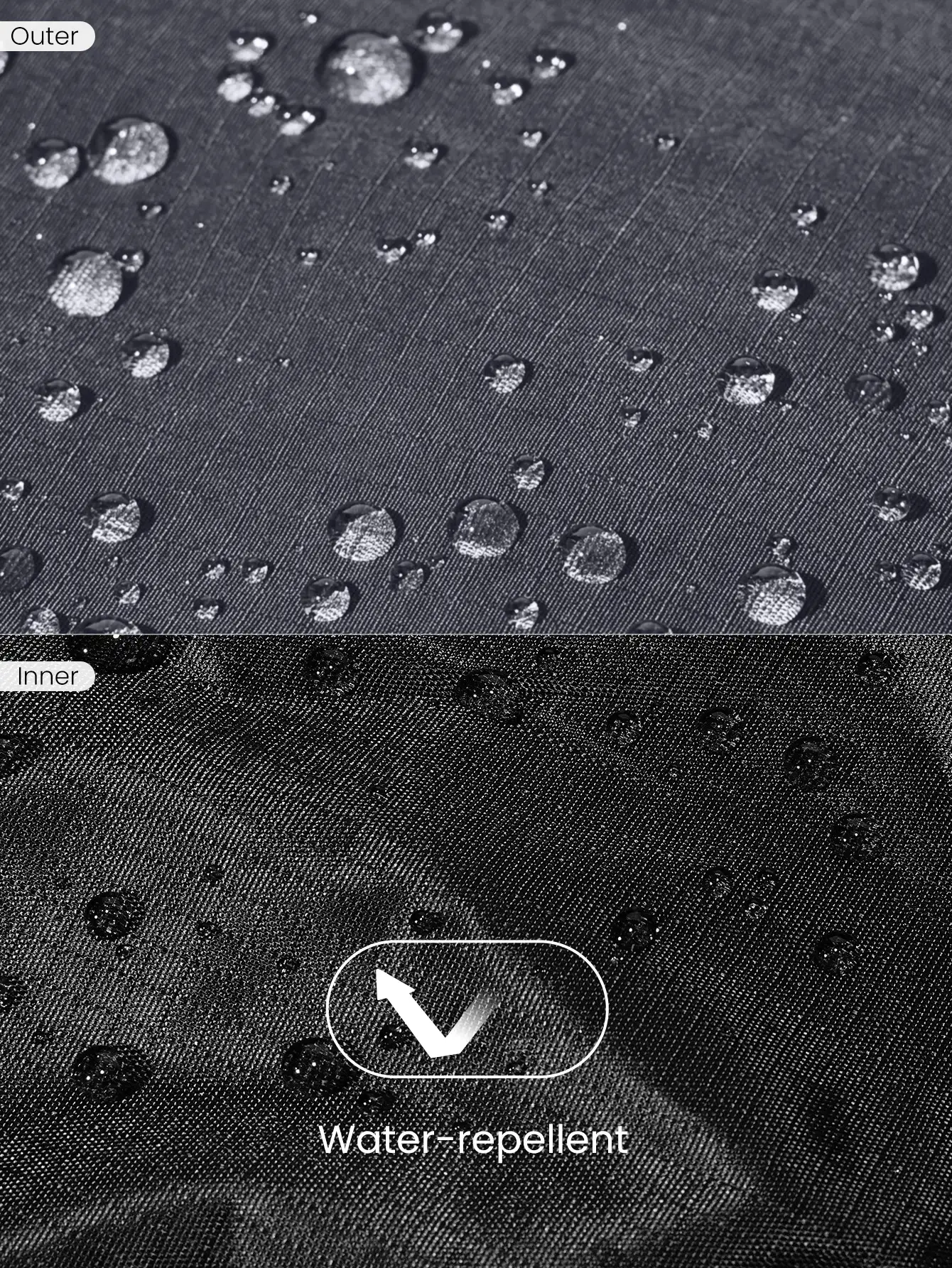 GLOWMODE 17L Unadjustable Textured Water-Resistant Shoulder Bag Fall Winter - 淺灰色 - 查看 7