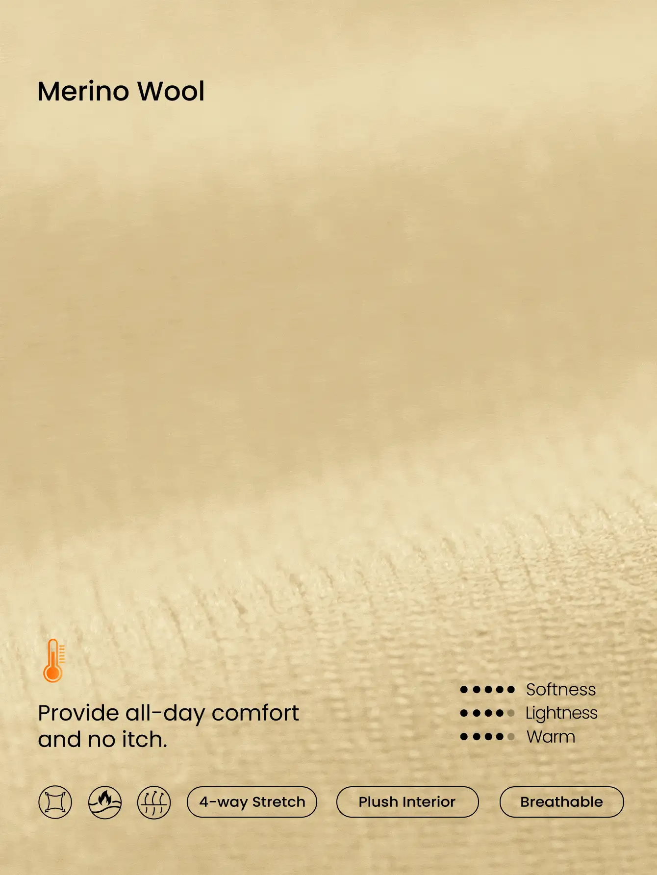 GLOWMODE 天丝羊毛弹性羽绒柔软温暖舒适双面系腰臀长袖 V 领裹身上衣秋冬瑜伽普拉提工作室日常休闲装 - French Vanilla - 查看 7