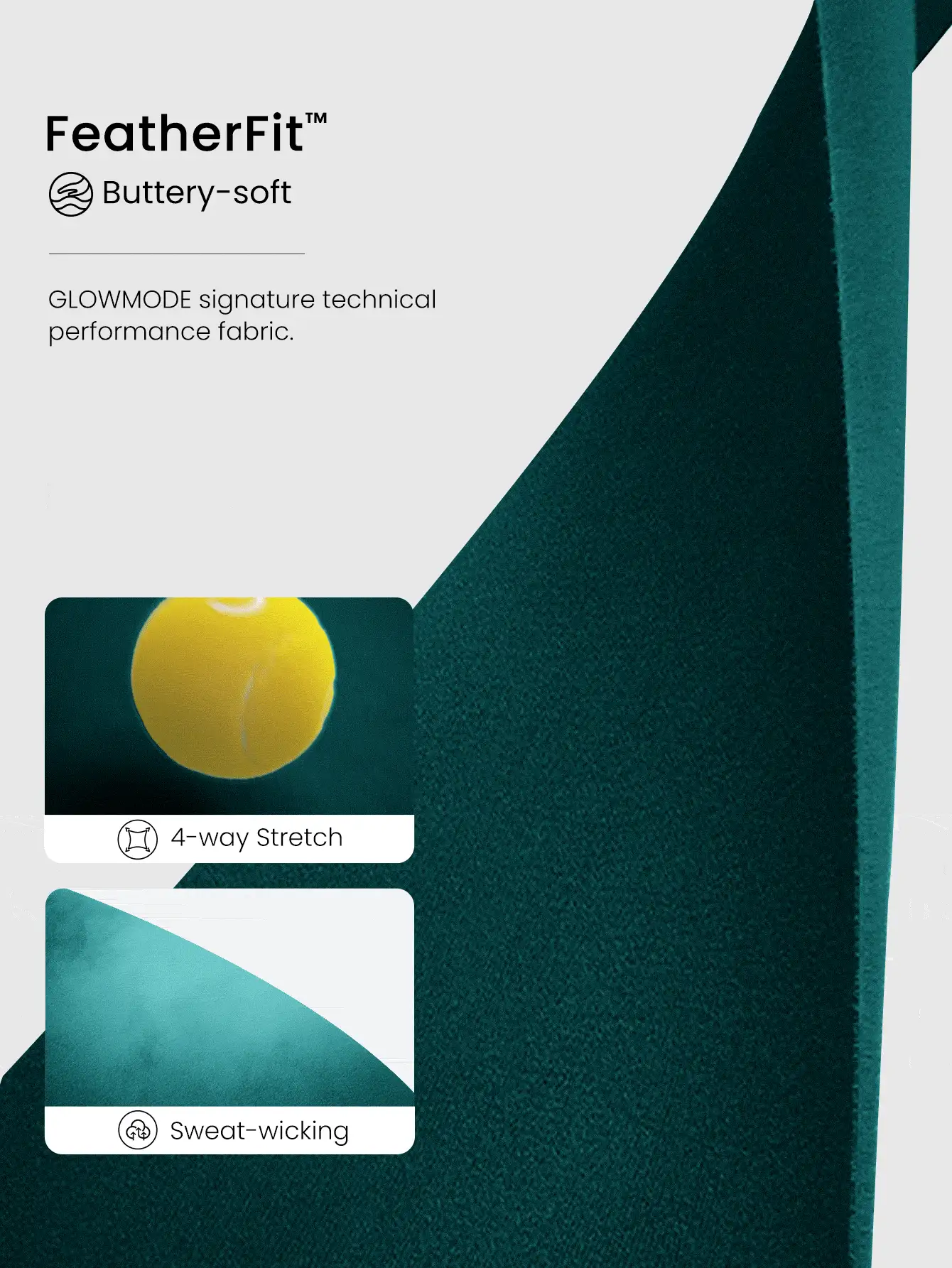 GLOWMODE Featherfit™ Heart-Shaped U Back Adjustable To The Studio Sports Bra Low Impact Yoga Studio Fall Winter - Dunkelgrün - Übersicht 4