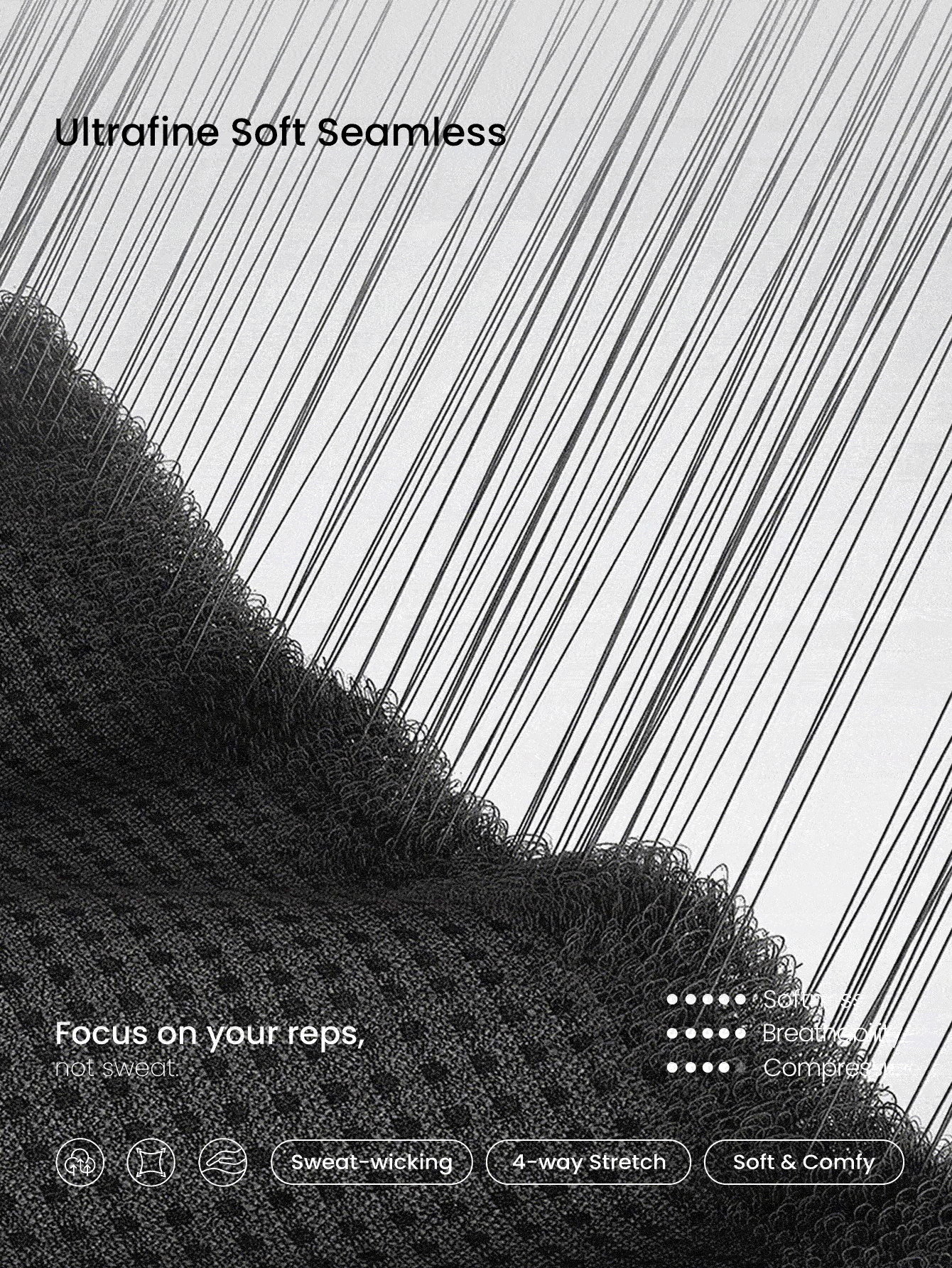 GLOWMODE Second-Skin Seamless Slope To Chalet Sweat-Wicking 3D Wave Design Compression Thermal Long Sleeve Ski Autumn Winter Snow Outdoors Daily Active Wear