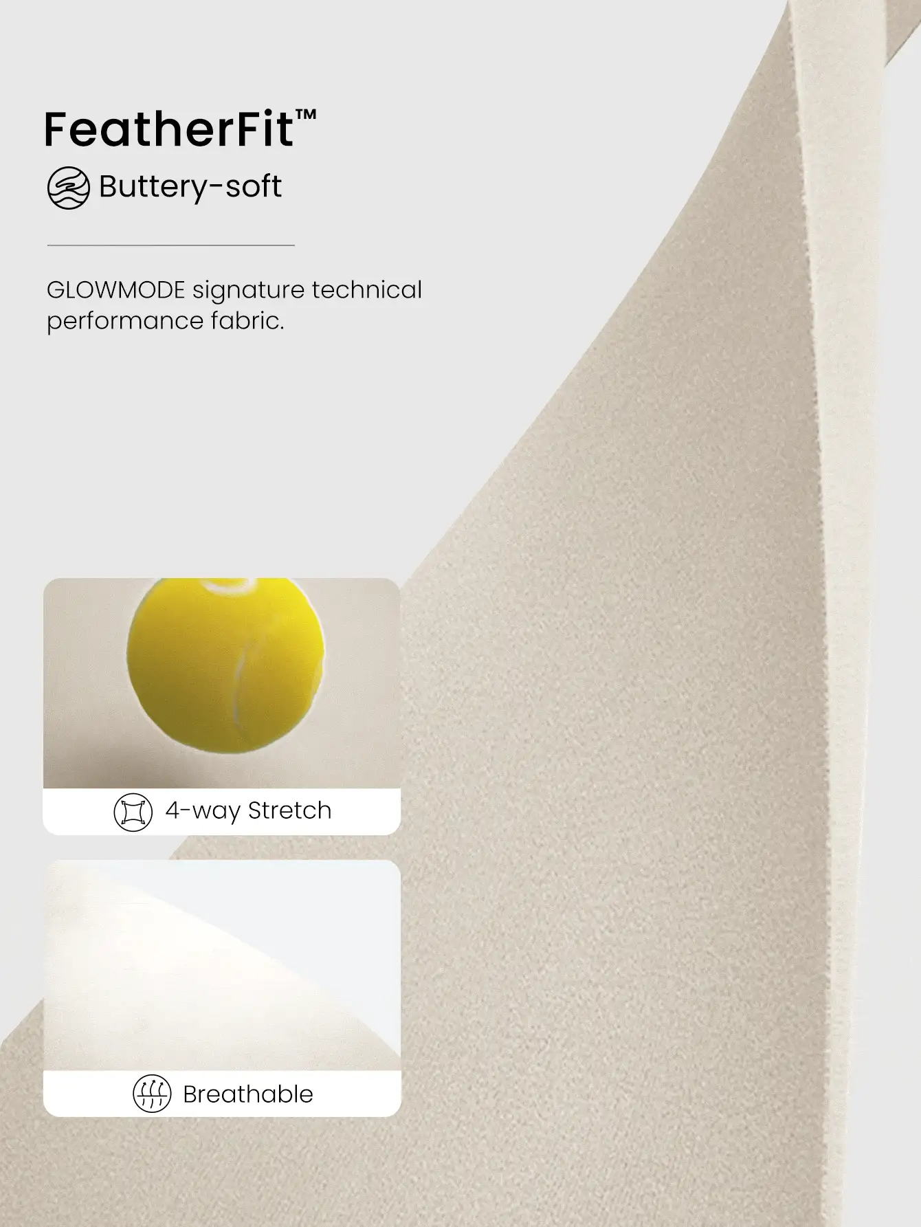 GLOWMODE FeatherFit™ Slim-It Streamline Performance Secure Pockets Zip Up Long Sleeve Jacket Low Impact Yoga Daily Valentine's Day - Pearl White - View 4