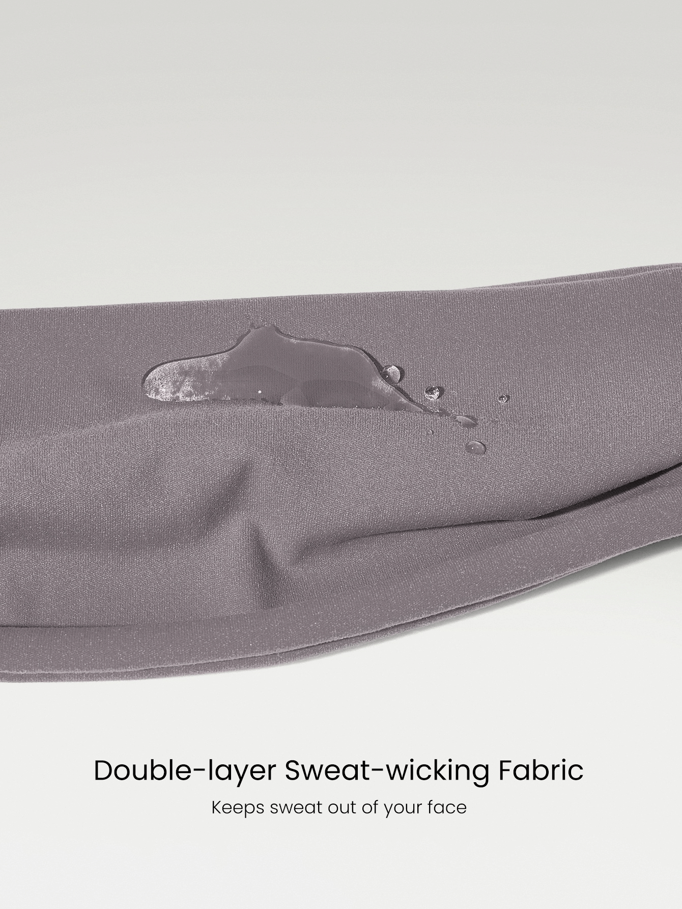 GLOWMODE FeatherFit™-Air Work It 吸汗训练头带健身房 - 灰褐色 - 查看 3