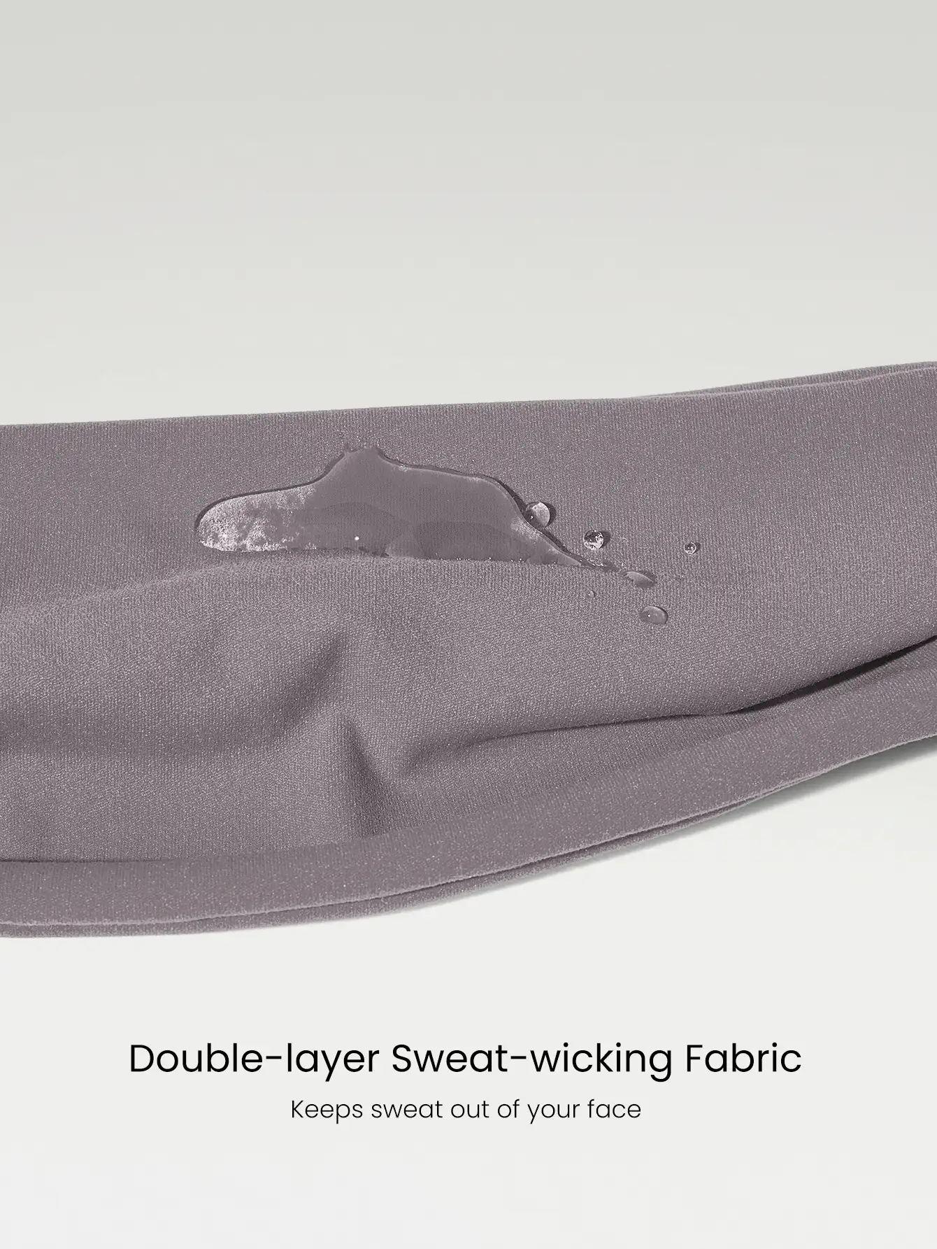 GLOWMODE FeatherFit™-Air Work It 吸汗训练头带健身房 - 灰褐色 - 查看 3