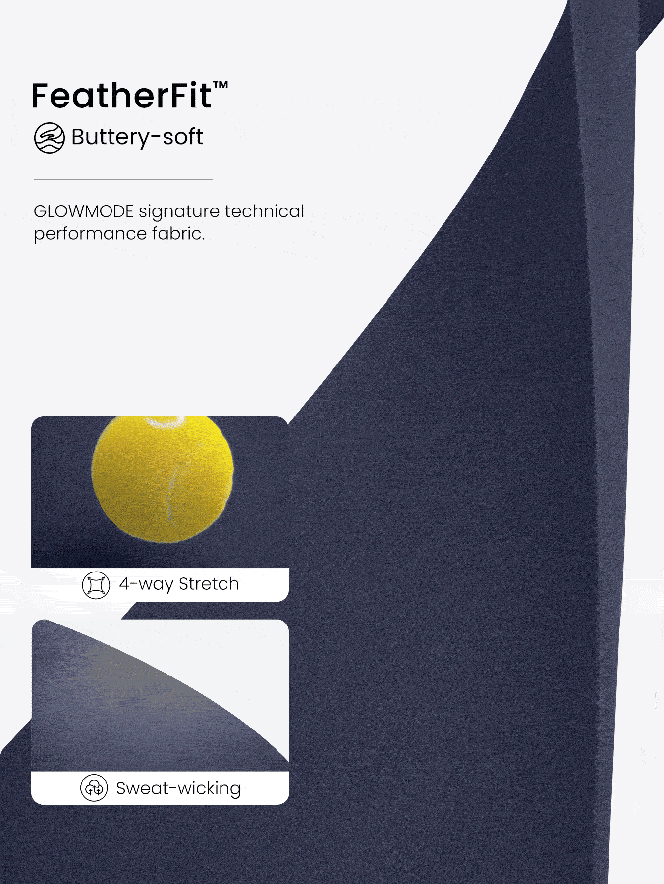 GLOWMODE FeatherFit™ 多交叉肩带可调节搭扣后背运动文胸，适合低强度运动、瑜伽、日常穿着，可拆卸胸垫 - Dark Blue - 查看 4