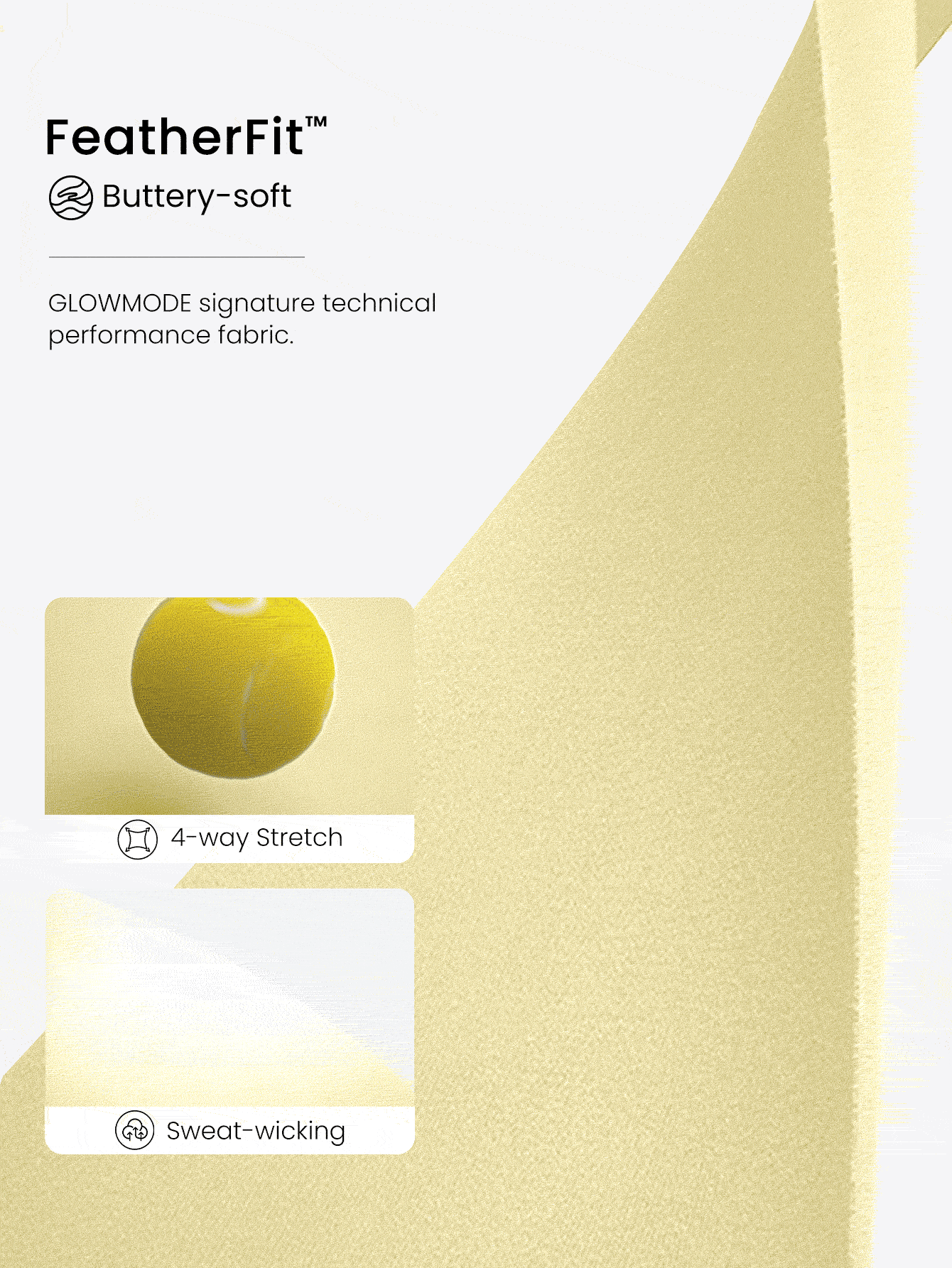 GLOWMODE FeatherFit™ 多交叉肩带可调节搭扣后背运动文胸，适合低强度运动、瑜伽、日常穿着，可拆卸胸垫 - French Vanilla - 查看 5