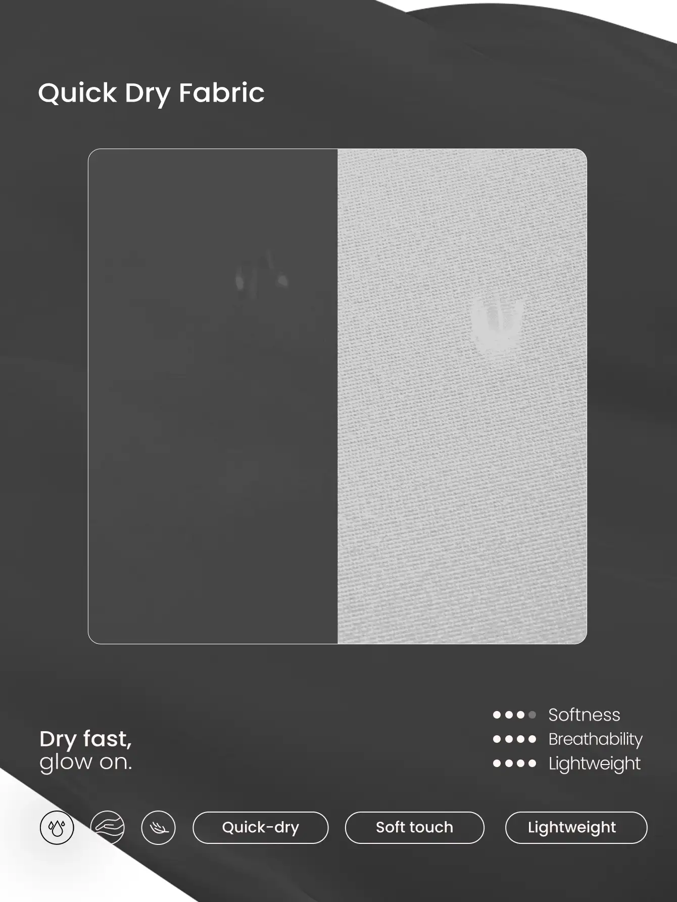 GLOWMODE Power Play Quick-Dry Tee Fitted Shirt Gym - Black - View 5