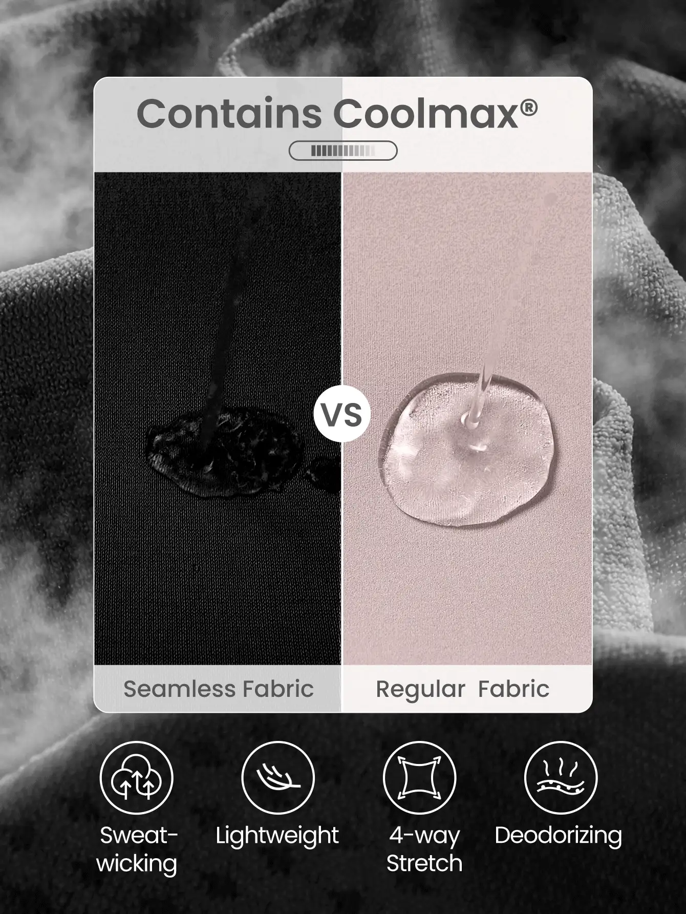 GLOWMODE 無縫貼身長袖上衣，臀部長度抑汗、抗菌、透氣、輕盈夏季壓縮襯衫