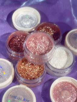 SHEGLAM Gleam Chaser Eyeshadow Topper-Just Glazed Pink Glitter Eyeshadow Powder Shimmer Finish Blendable Smooth Shiny Eyeshadow Brand Beauty Makeup Cosmetic For Women Girls Perfect For Fall Winter Ideal For Y2K Fancy Fashion Suitable For Birthday Present Halloween Party Ready Best Color - Multicolor - View 5