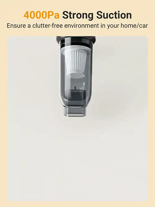 Teckwe 手持式吸尘器、空气除尘器、便携式迷你无线清洁器，吸力强劲，干湿两用手持式车载吸尘器，配备多吸嘴/小型拖把，适用于汽车、家庭、办公室和宠物清洁