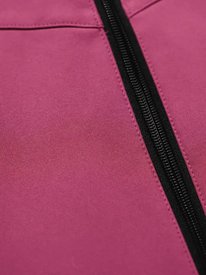 Exploreva Chaqueta con capucha de mujer de unicolor, manga larga, hombros caídos, bolsillos y cremallera delantera para uso al aire libre - Morado - Ver 6