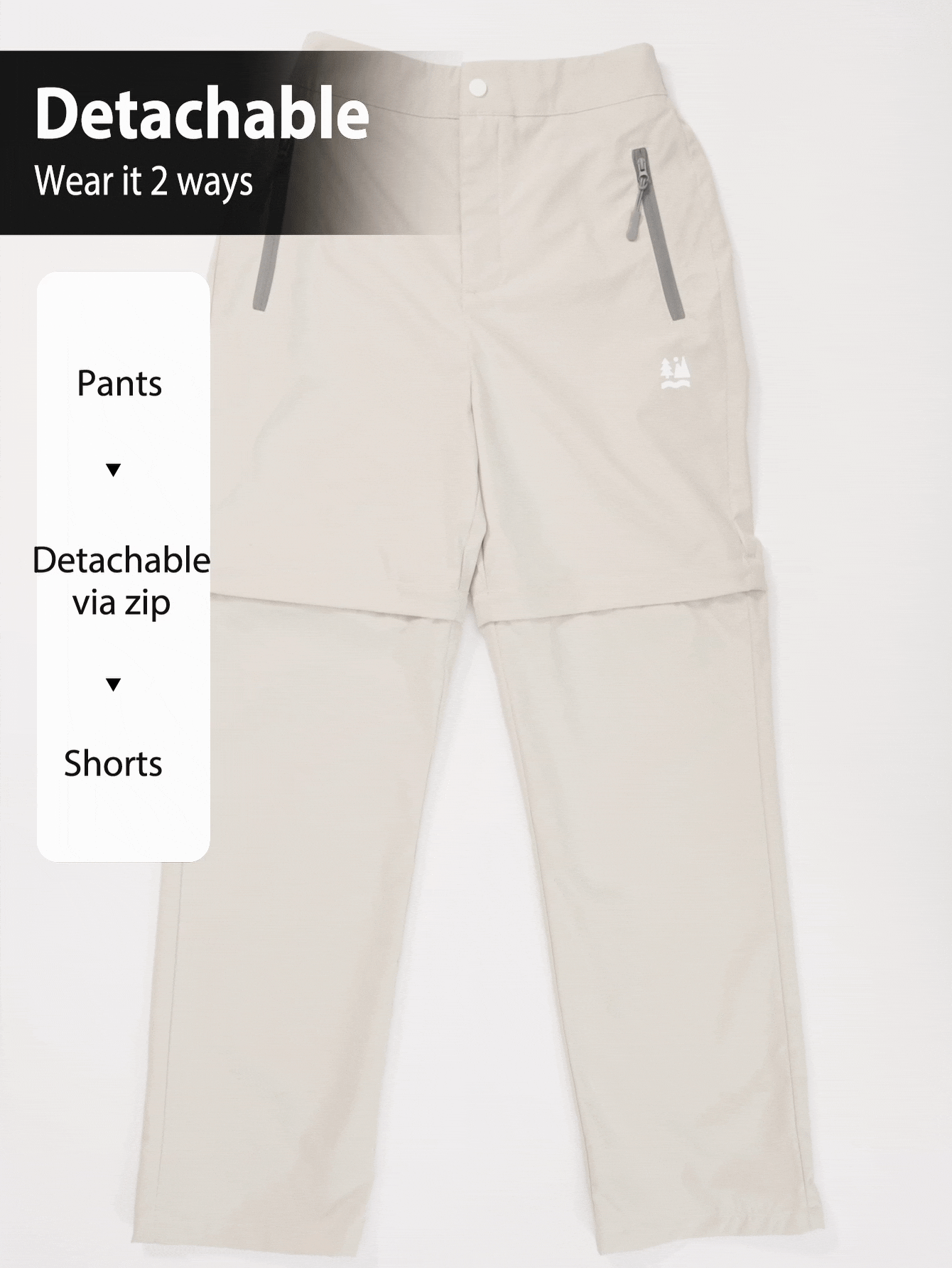 In My Nature Women's Solid Color Zipper Pocket Straight Leg Hiking Pants - Olive Green - View 8