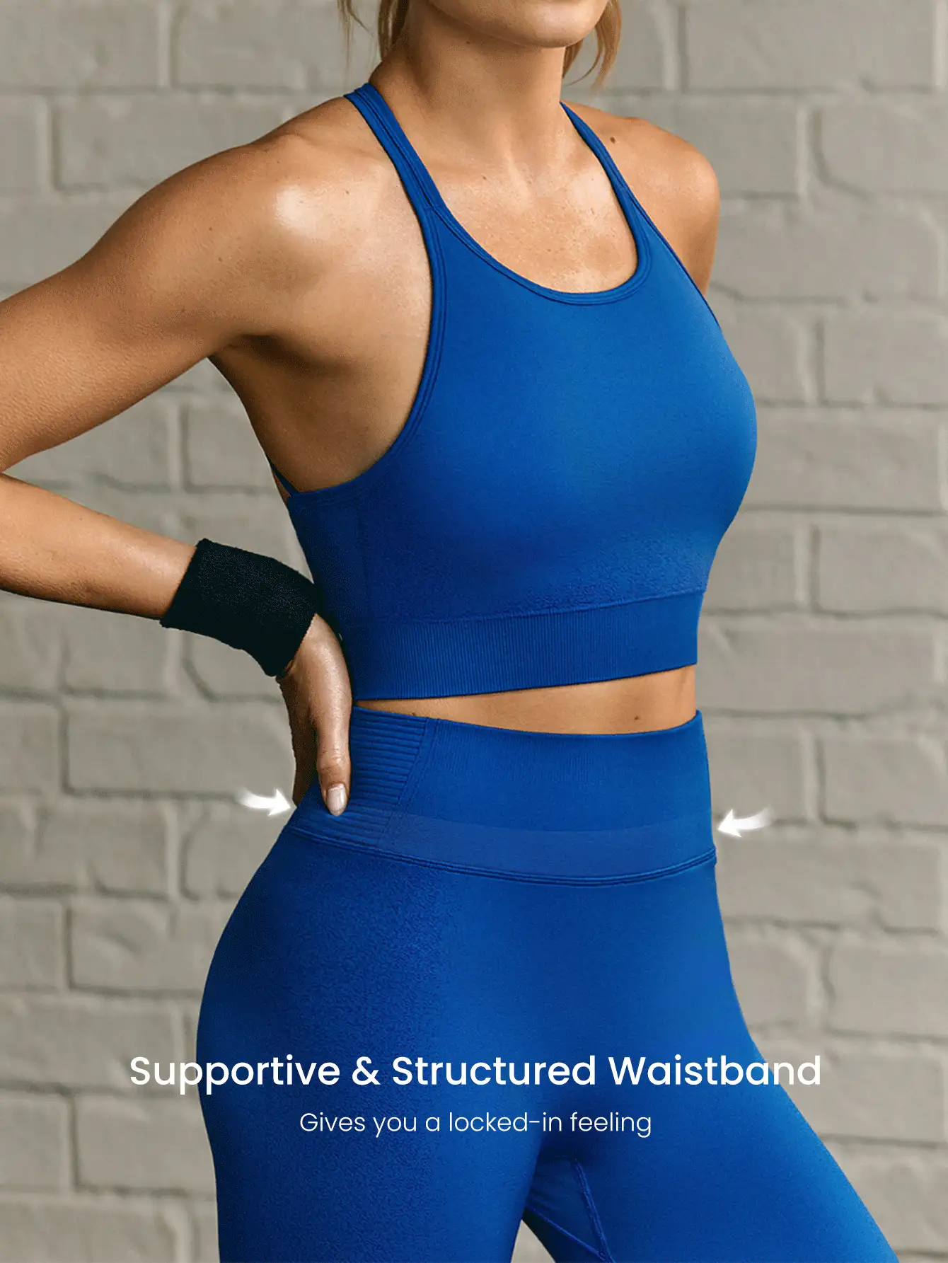 GLOWMODE Quần legging 24 inch ôm sát, không đường may, thấm hút mồ hôi, định hình vòng ba, kiểm soát bụng, thích hợp cho tập luyện cường độ trung bình, chạy bộ, hoạt động ngoài trời và hàng ngày, mùa xuân hè. - Blue Power - Xem 3