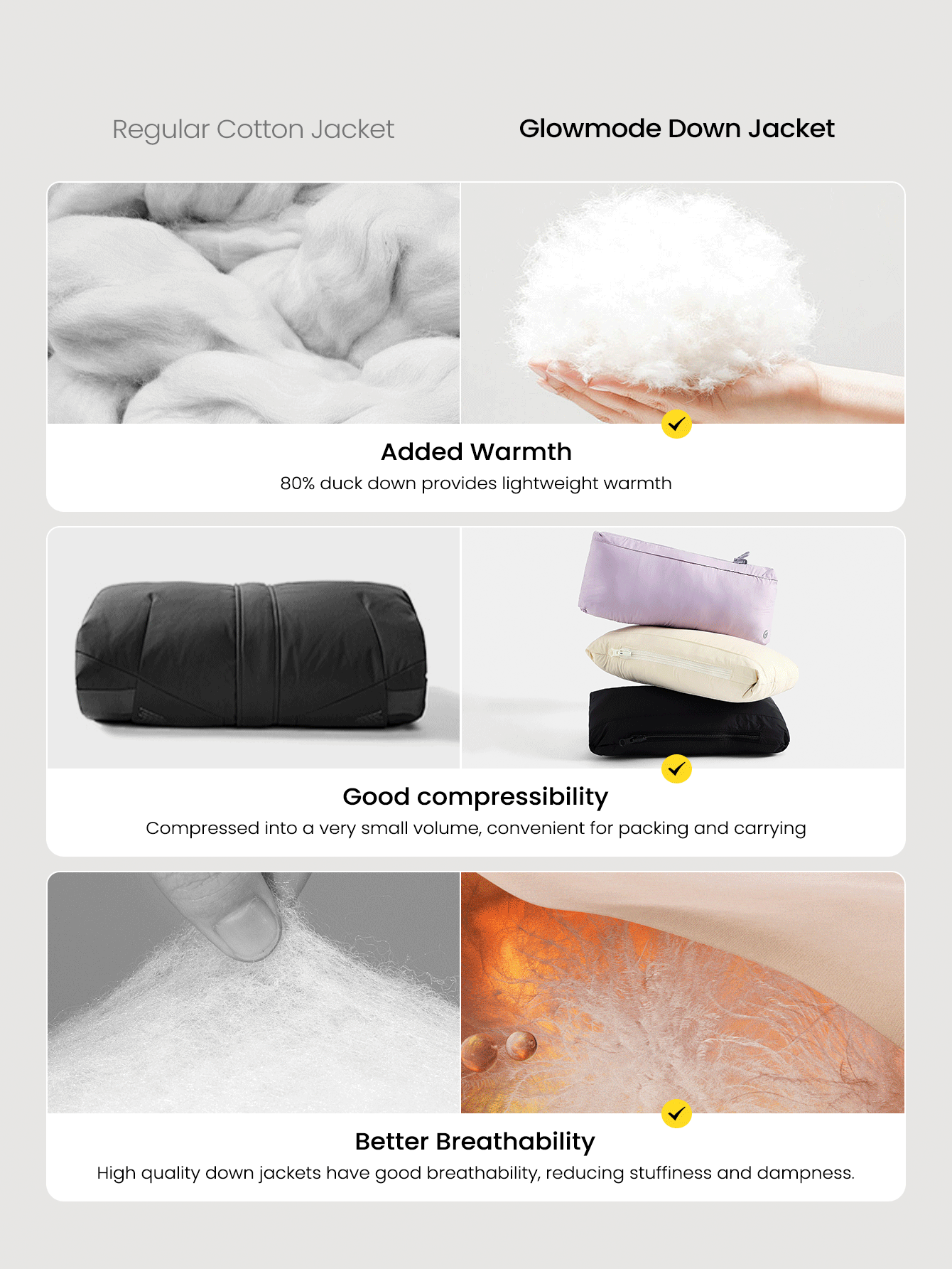 GLOWMODE Chaqueta acolchada DreamLyx Chill, suave, lisa, cálida, ligera, que absorbe la humedad, repelente al agua, de ajuste ceñido y a prueba de plumas, para otoño e invierno, para uso diario y casual al aire libre - Bruma de Lavanda - Añade 4