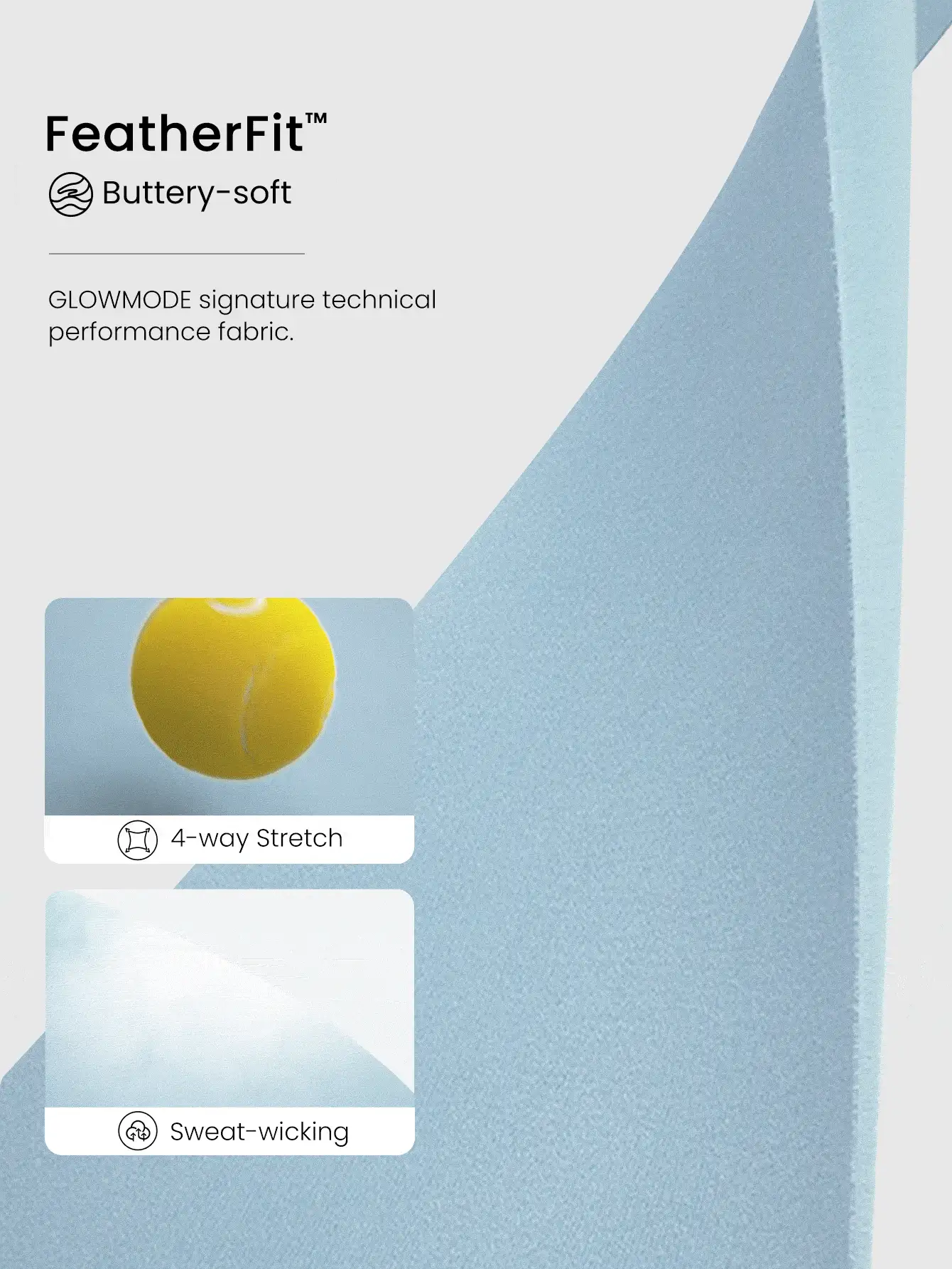 GLOWMODE FeatherFit™ 热身吸汗弹力防滑头带，适用于瑜伽、普拉提、健身房锻炼、日常运动。 - 夏韻藍 - 查看 5