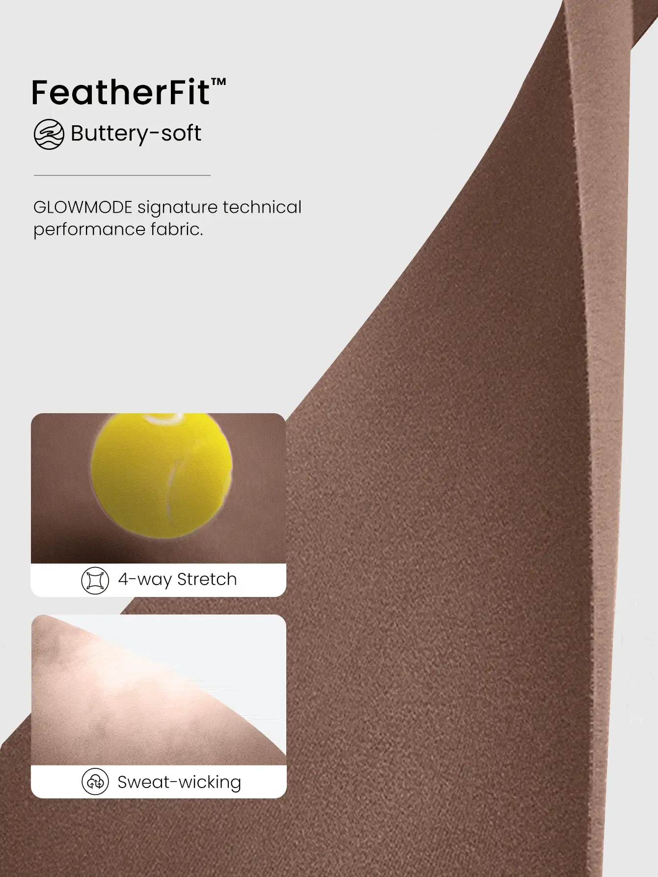 GLOWMODE 24" FeatherFit™ High-Rise Side Pocket Leggings - Volcanic Gray - View 5