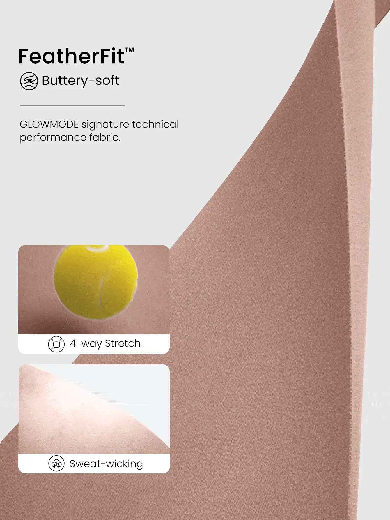 GLOWMODE Legging FeatherFit™ Renew 24 inci dengan celana dalam terintegrasi, cocok untuk Hari Valentine, yoga berdampak rendah, pilates, dan aktivitas sehari-hari di musim semi dan musim panas. - Dusty Pink - View 5