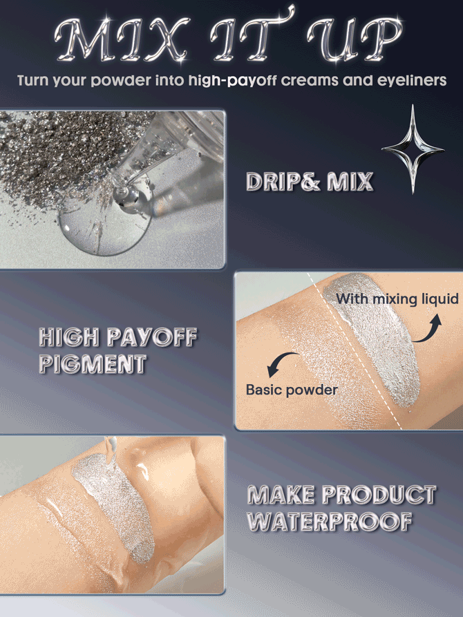 SHEGLAM Metamorphosis Mixing Liquid Brand Beauty Makeup Face Paint Cosmetic For Women Girls Perfect For Winter Spring Ideal For Y2K Fancy Fashion Suitable For Birthday Valentine'S Day Gift Rave Party Ready Best Color - Clear - View 3