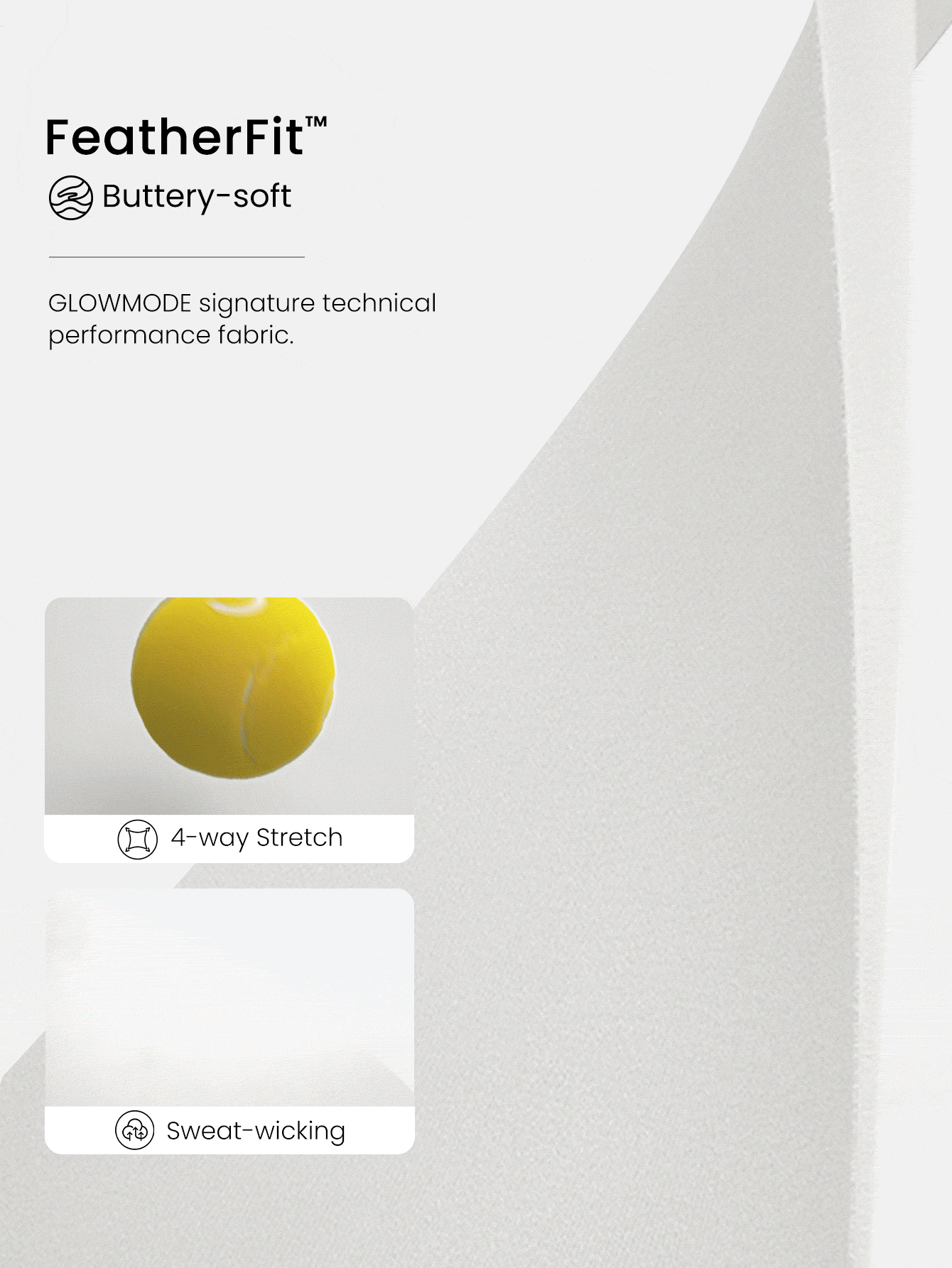 GLOWMODE 24英寸 FeatherFit™ 柔软弹力罗纹拼接设计紧身裤，适合低强度瑜伽、普拉提、日常休闲穿着，秋冬季适用。 - 奶油白 - 查看 6