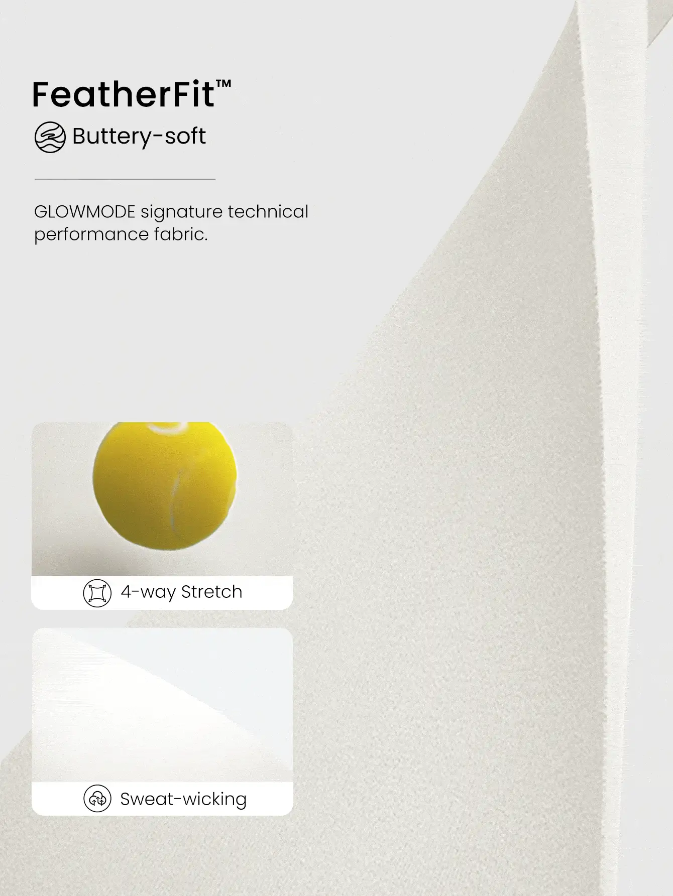 GLOWMODE FeatherFit™ 柔软舒适，如黄油般柔软，撞色缝线，两件式吊带背心，适合低强度瑜伽、日常休闲穿着，可拆卸胸垫