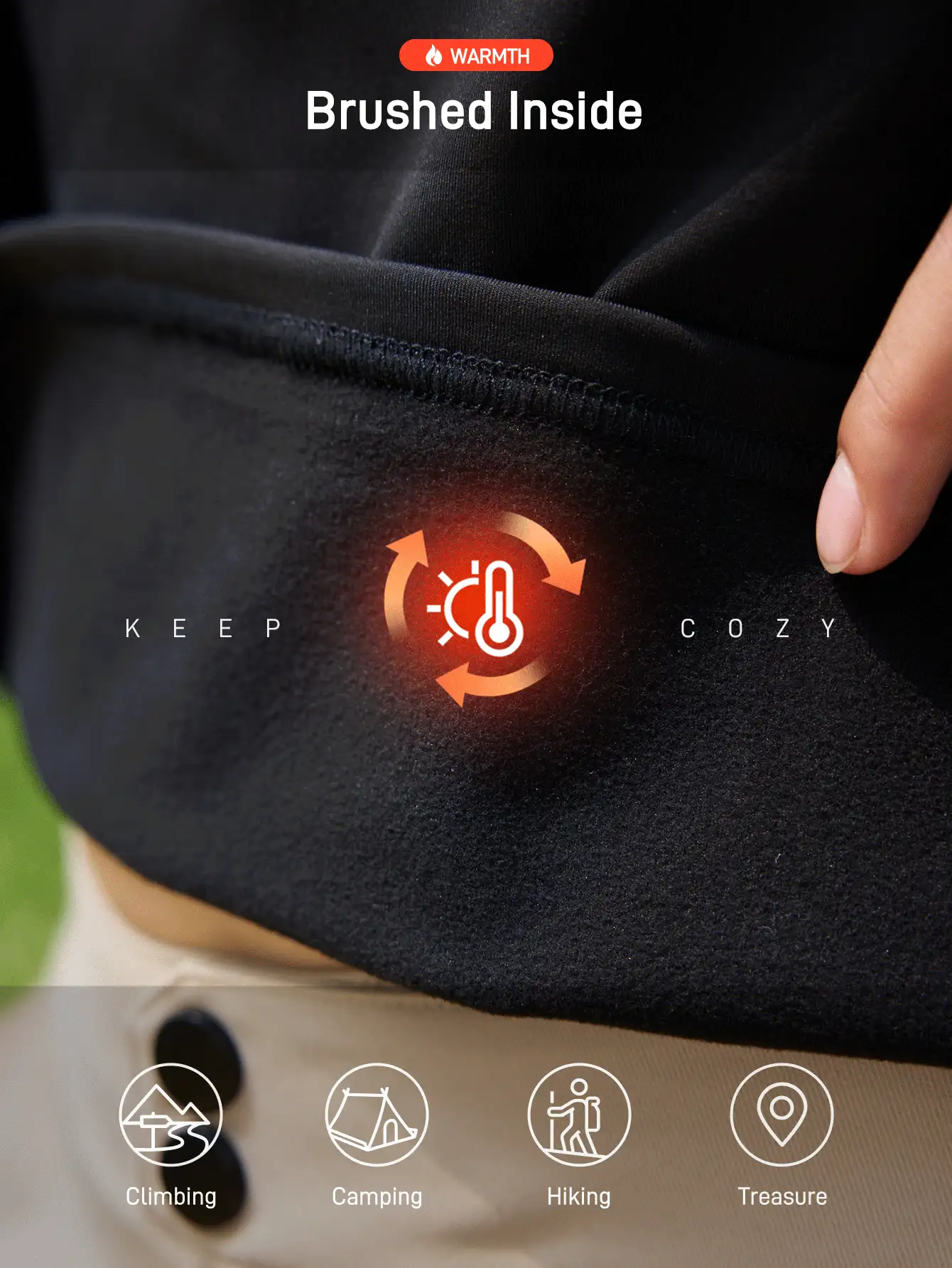 In My Nature 女士户外露营徒步运动休闲T恤 - 黑色 - 查看 2