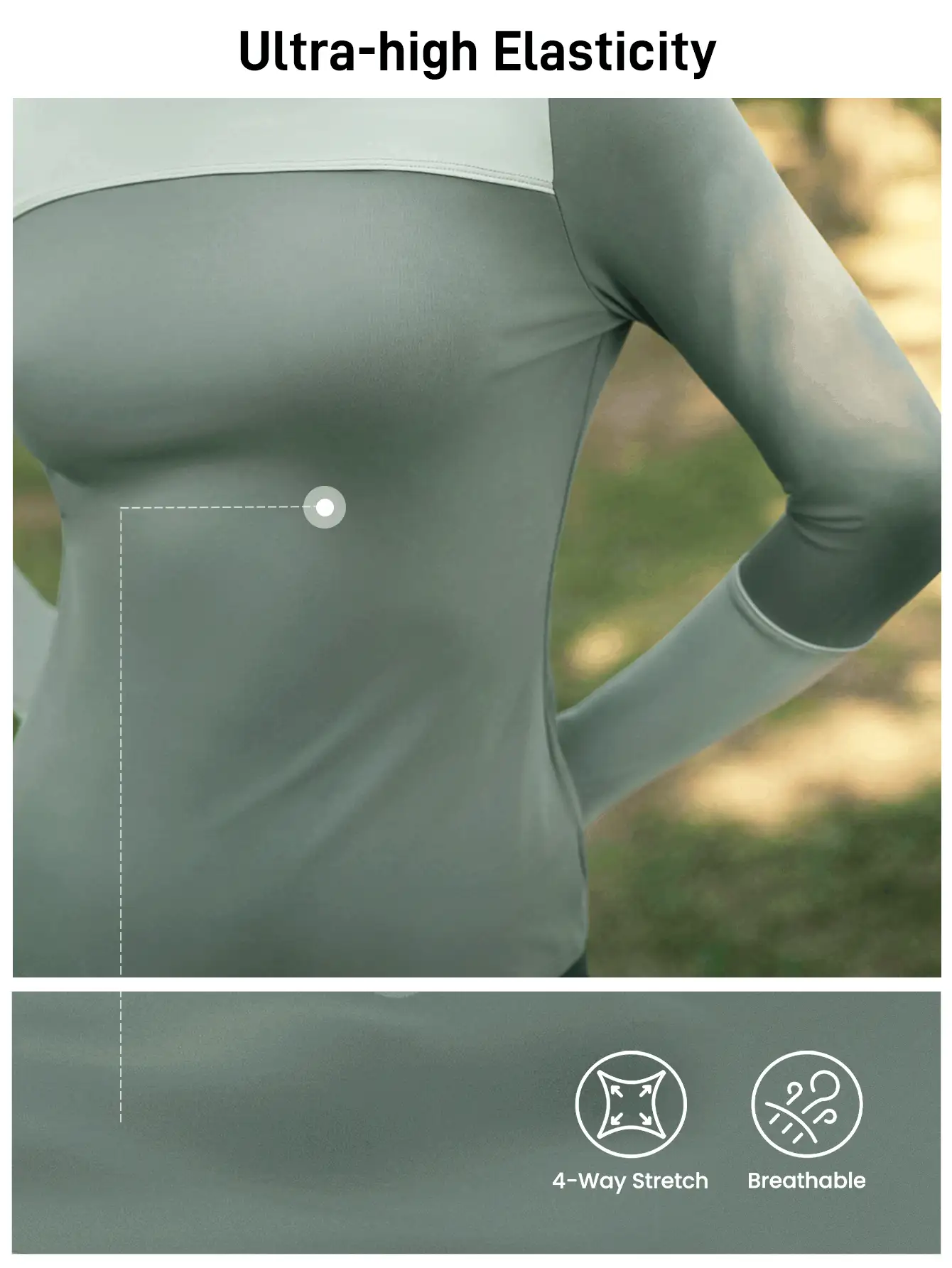 In My Nature Women's Color Block Round Neck Long Sleeve Fitted Outdoor T-Shirt