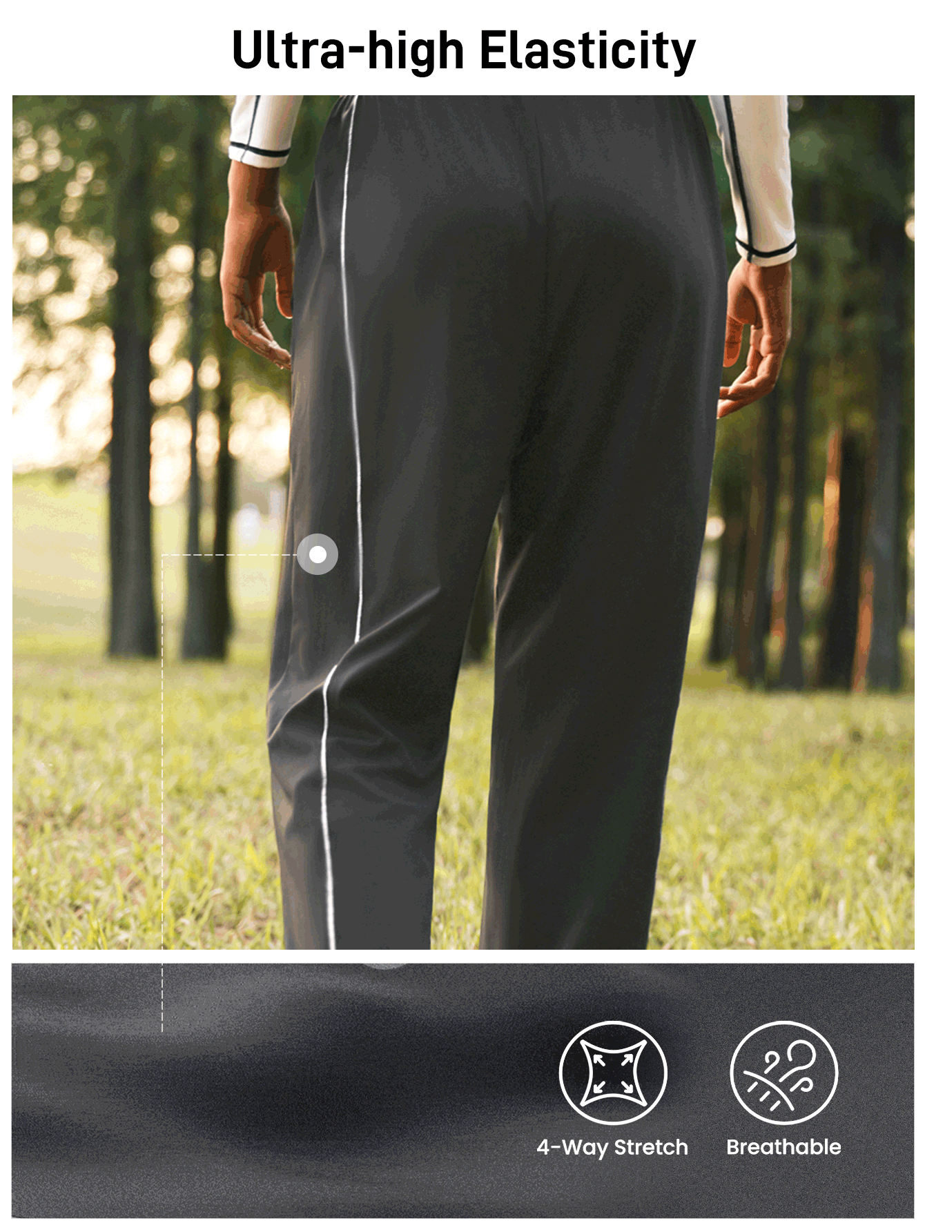 SHEIN In My Nature Women's Outdoor Sweatpants & Joggers, Loose And Comfortable, With Side Pockets And Contrast Color Stitching, Suitable For Gym, Hiking And Running. - Black - View 9