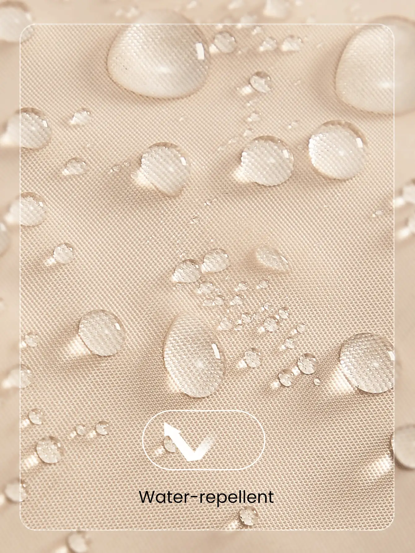 GLOWMODE 1升拉链式腰包，防水面料，可调节肩带，秋冬季适用 - 米色 - 查看 5