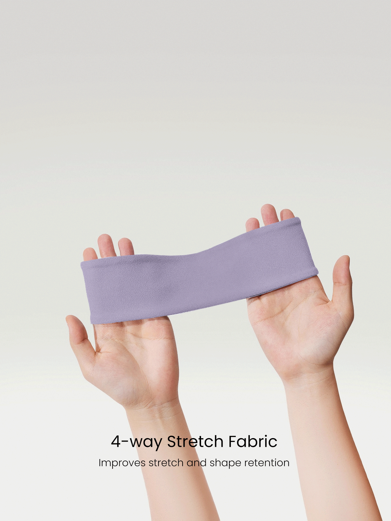 GLOWMODE FeatherFit™ 热身吸汗弹力防滑头带，适用于瑜伽、普拉提、健身房锻炼、日常运动。 - 古丁紫 - 查看 4