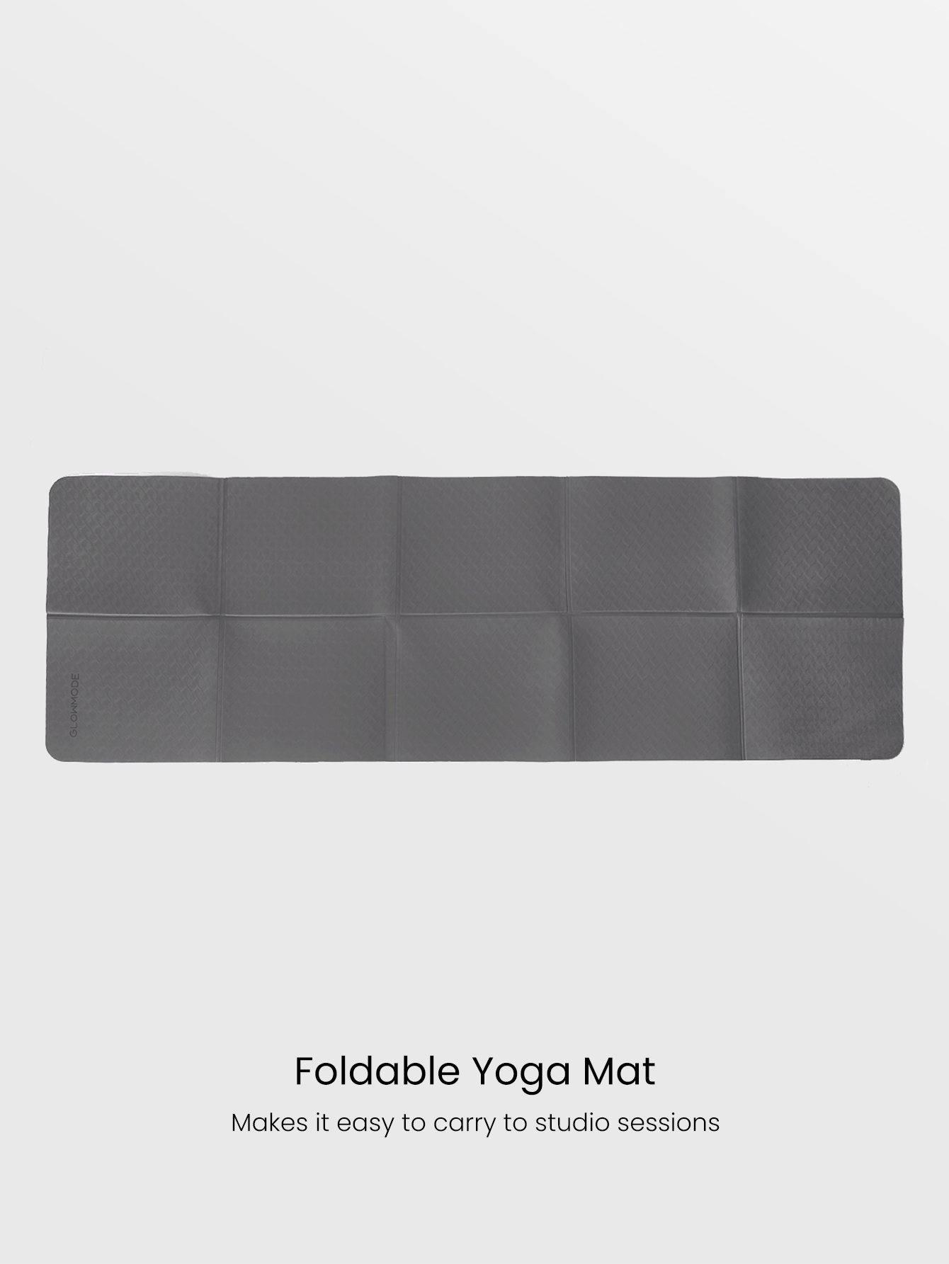 GLOWMODE Zen Fold Soft Lightweight Double-Sided Anti-Slip Foldable Yoga Mat Studio Gym Daily Active Wear - Grey - View 2