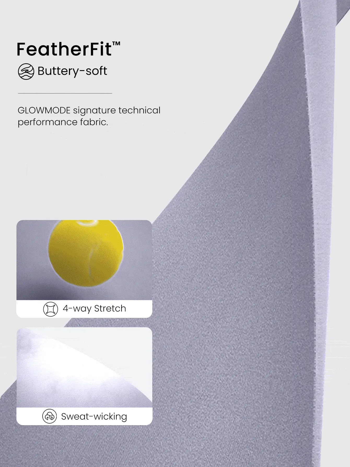 GLOWMODE Intertwine Tank Top Bra Low Impact Yoga Daily Fall Winter - Purple - View 4