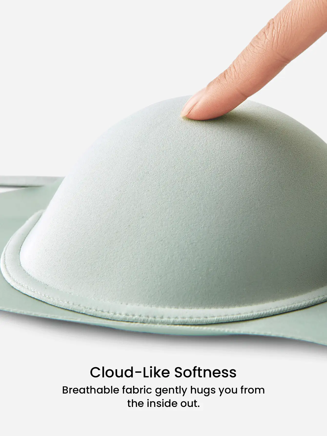 LUVLETTE 梦幻曲线支撑+侧支撑绿色钢圈聚拢T恤基础舒适隐形无缝必备绿色文胸 - 綠色 - 查看 2