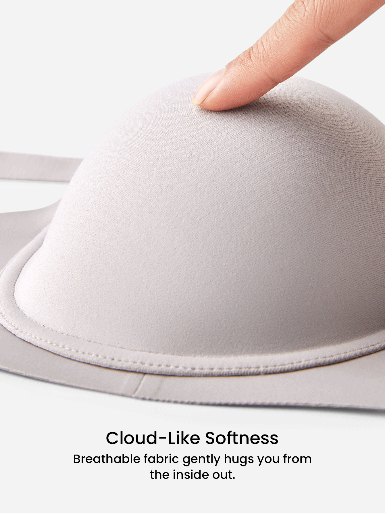 LUVLETTE Dream Curve Support+ Side Support Grey Underwire Push Up T-Shirt Basic  Comfortable No-Show Seamless Must-Haves Bra - Grey - View 2