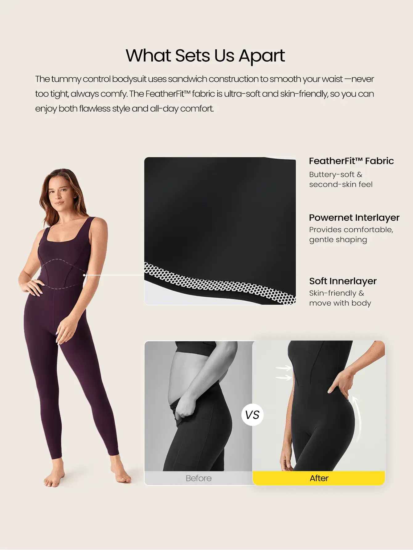 GLOWMODE 女士运动连体裤 - 櫻桃可樂 - 查看 2