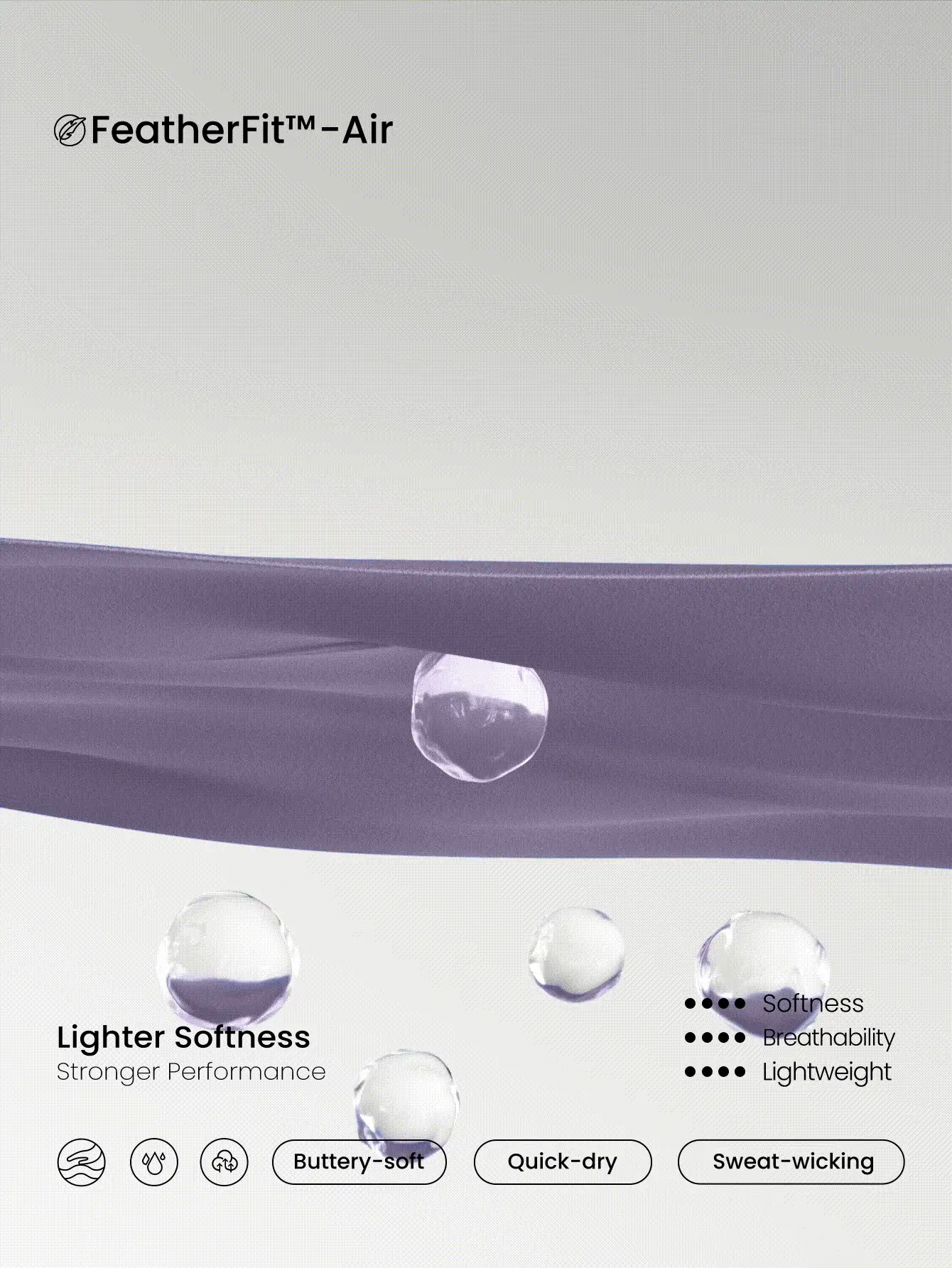 GLOWMODE 26" FeatherFit™ Glow Hard Buttery-Soft Stretchy Sweat-Wicking Booty-Lifting Butt Scrunch Removable Cups Bodysuit Romper Yoga Pilates - Lilac Dream - View 7
