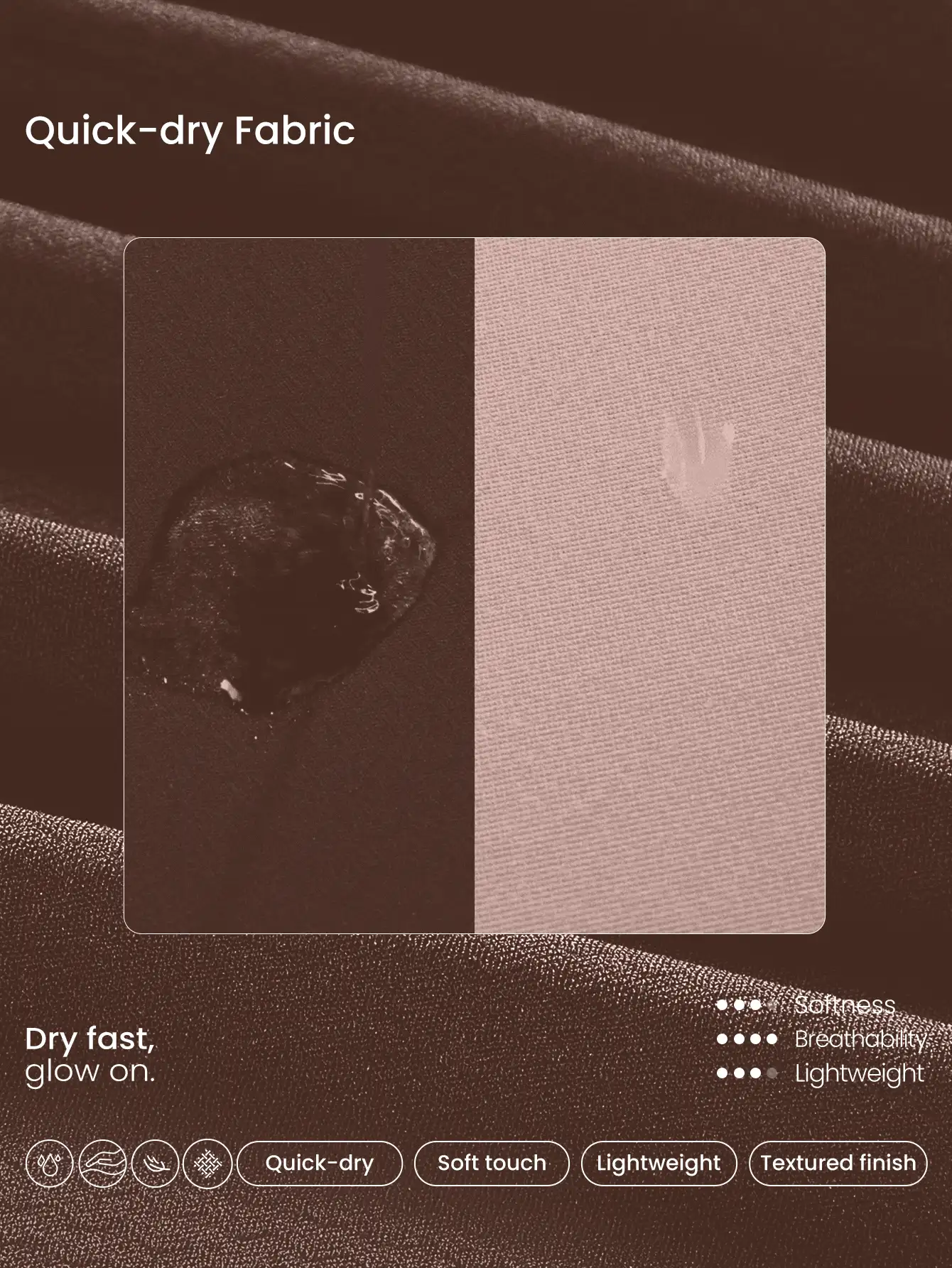 GLOWMODE Optidry速干露背T恤，日常休闲速干吸湿，春夏皆宜 - 咖啡棕 - 查看 4