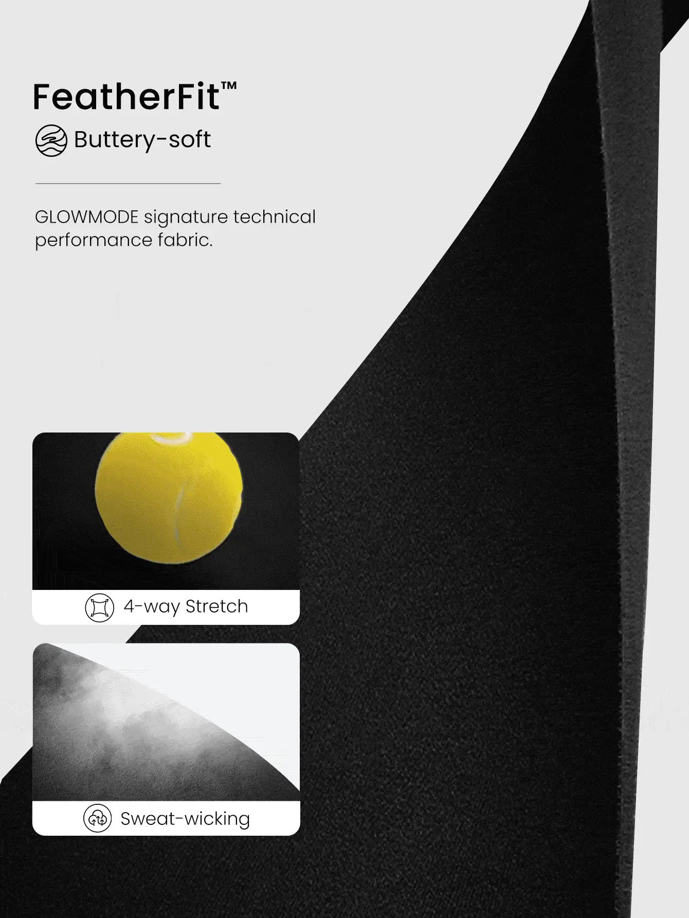 GLOWMODE FeatherFit™ 轻盈如丝般柔软吸汗弹力全罩杯可拆卸胸垫甜心领双色运动文胸瑜伽普拉提工作室日常休闲装 - 黑色 - 查看 6