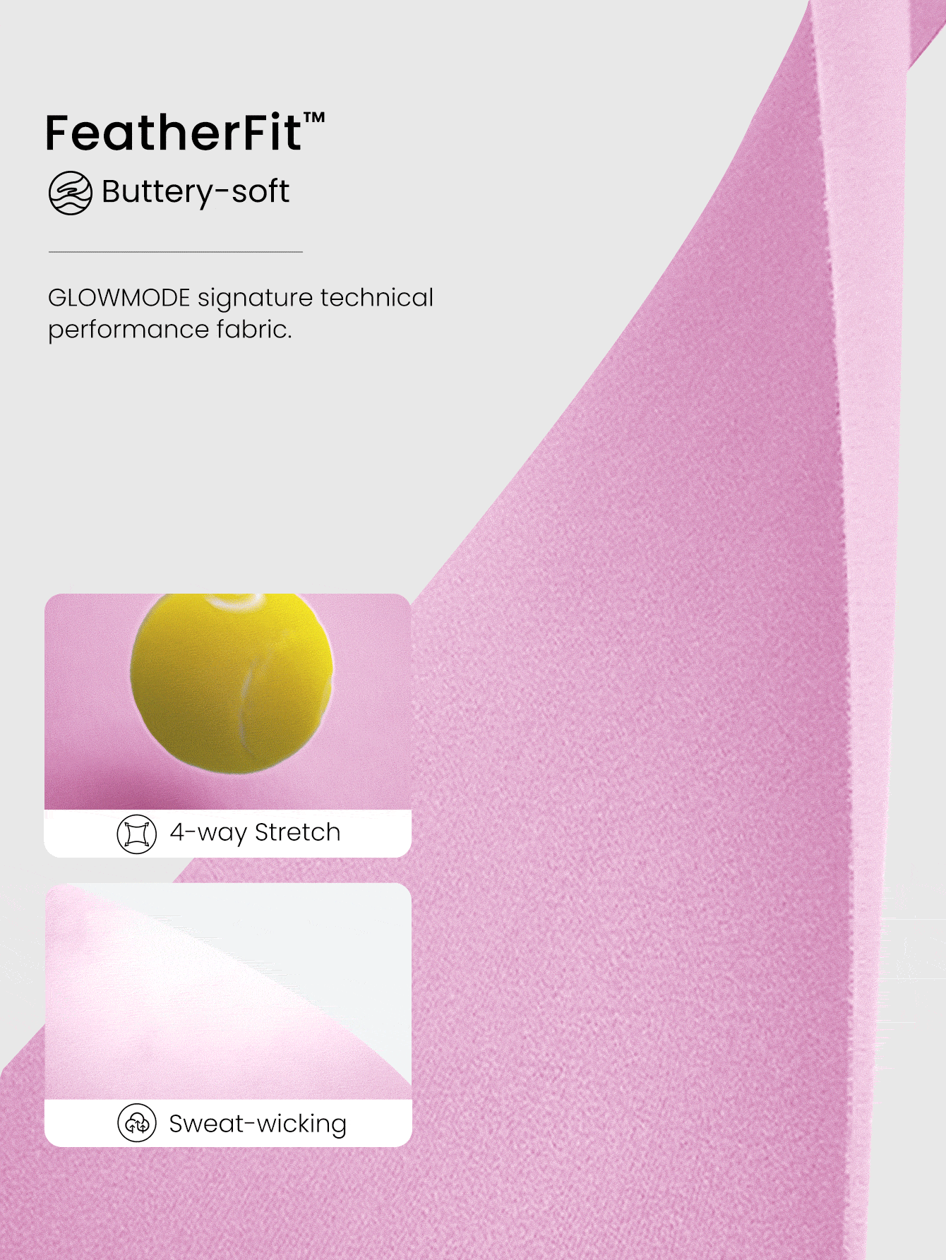 GLOWMODE FeatherFit™ 爱动如丝般柔软弹力吸汗可拆卸胸垫吊带背心，适合低强度瑜伽、日常穿着。 - 粉色 - 查看 5