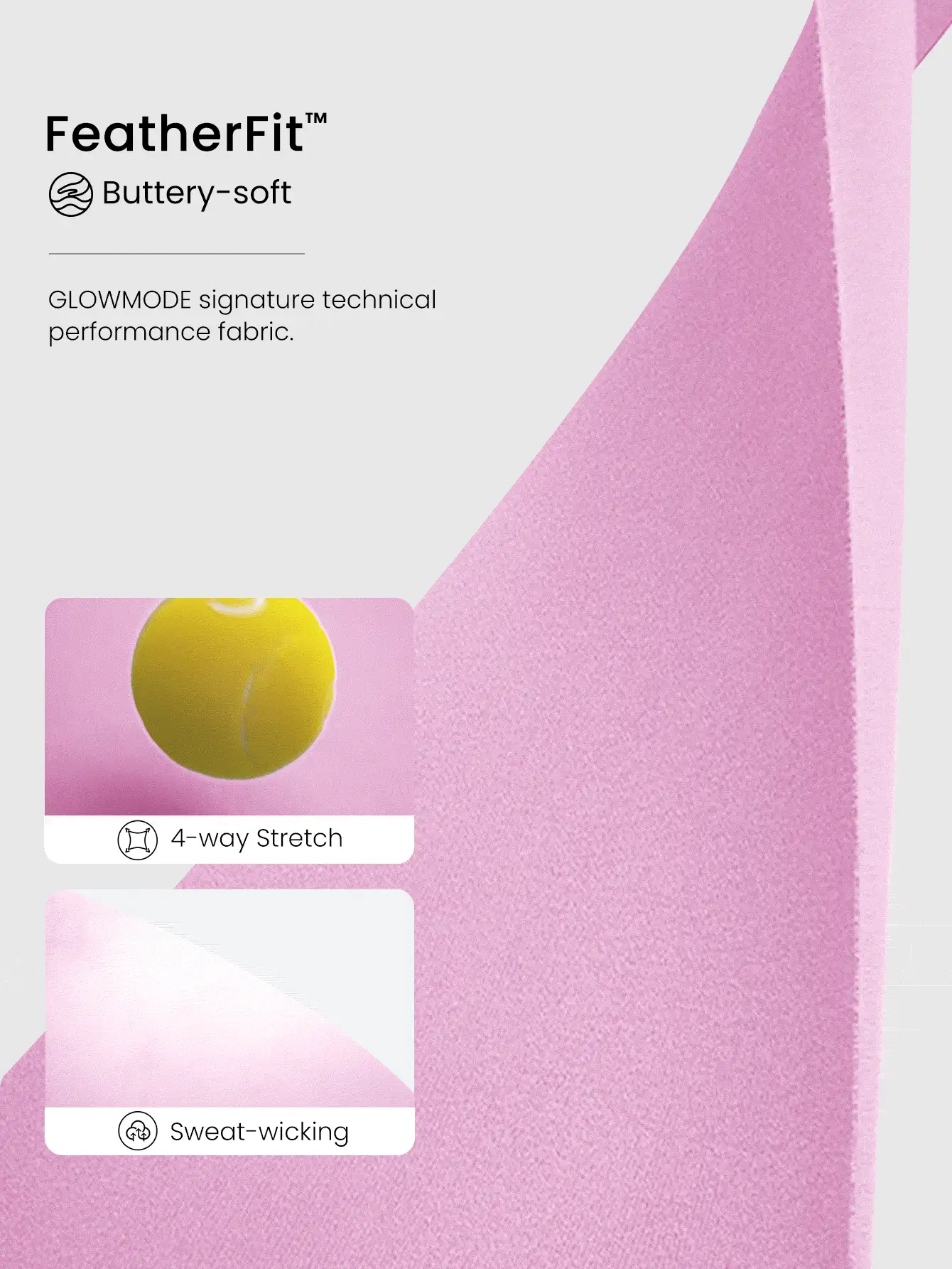 GLOWMODE FeatherFit™ Love To Move Buttery-Soft Stretchy Sweat-Wicking Removable Cups Strappy Tank Top Low Impact Yoga Pilates Studio Daily Wear - Pink - View 5