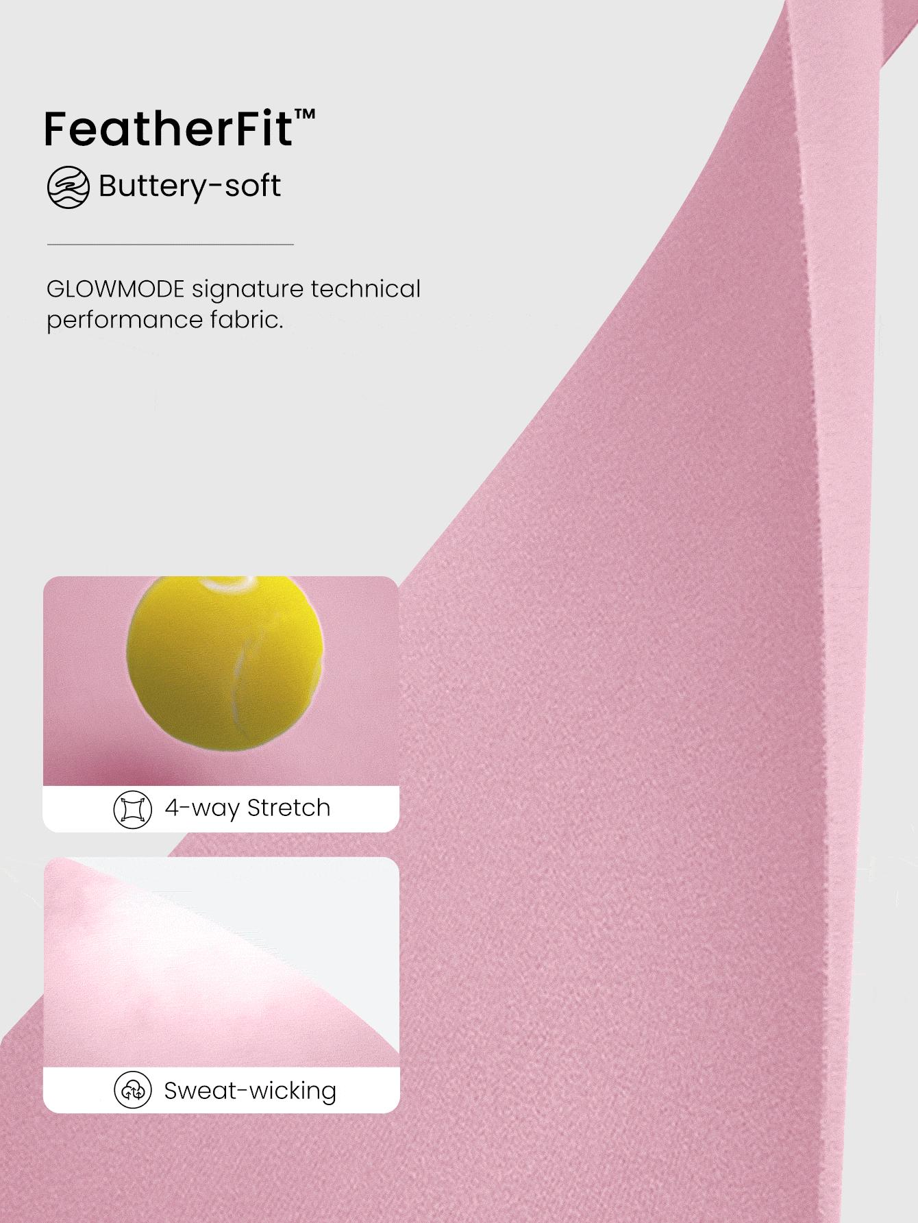 GLOWMODE 情人节特惠 24 英寸 FeatherFit™ 运动爱好者紧身裤，如黄油般柔软，吸汗透气，撞色缝线设计，收腹提臀，适合低强度瑜伽、健身房、日常休闲运动穿着 - 粉色 - 查看 7