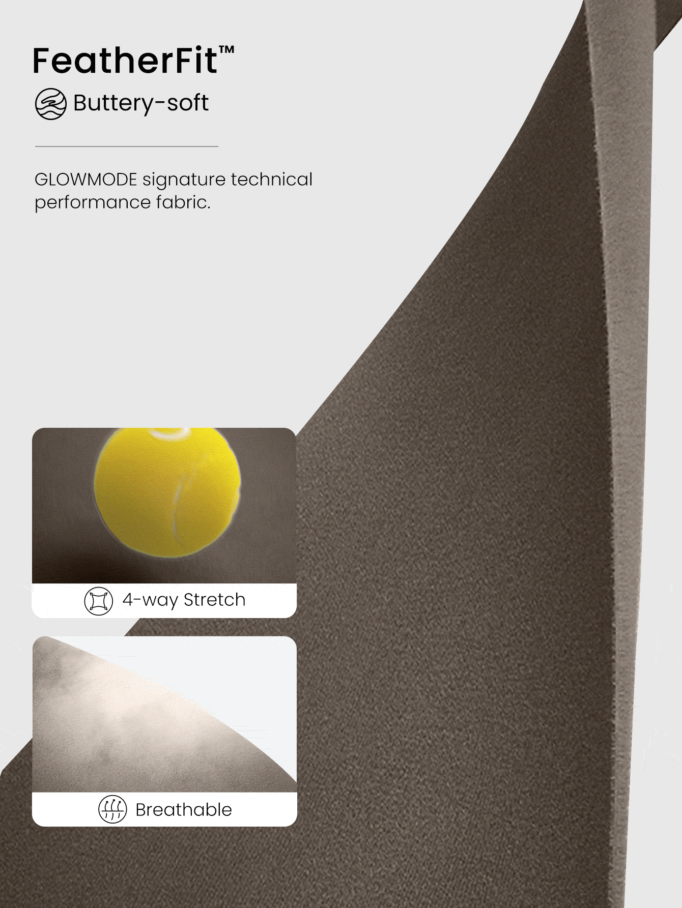 GLOWMODE 24" FeatherFit™ Tummy Control Open Back Gym Yoga Pilates Sports Jumpsuit Bodysuit Summer Elegant For Woman - Brown - View 5