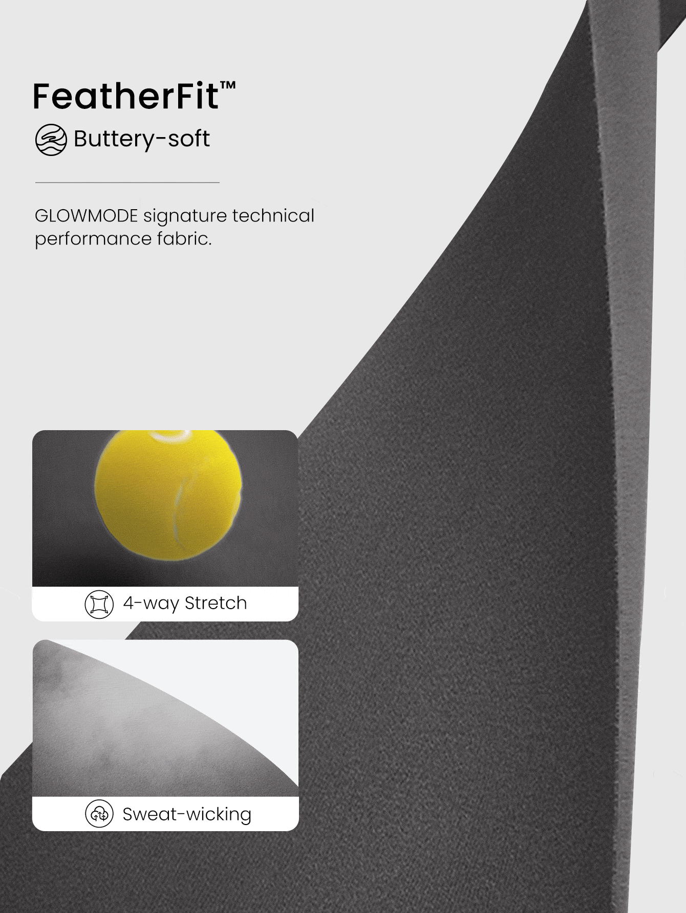 GLOWMODE 17英寸 FeatherFit™ Rise And Shine 丝滑柔软吸汗连体衣，交叉露背设计，收腹提臀，可拆卸胸垫，适合低强度瑜伽、日常穿着。 - 深灰色 - 查看 6