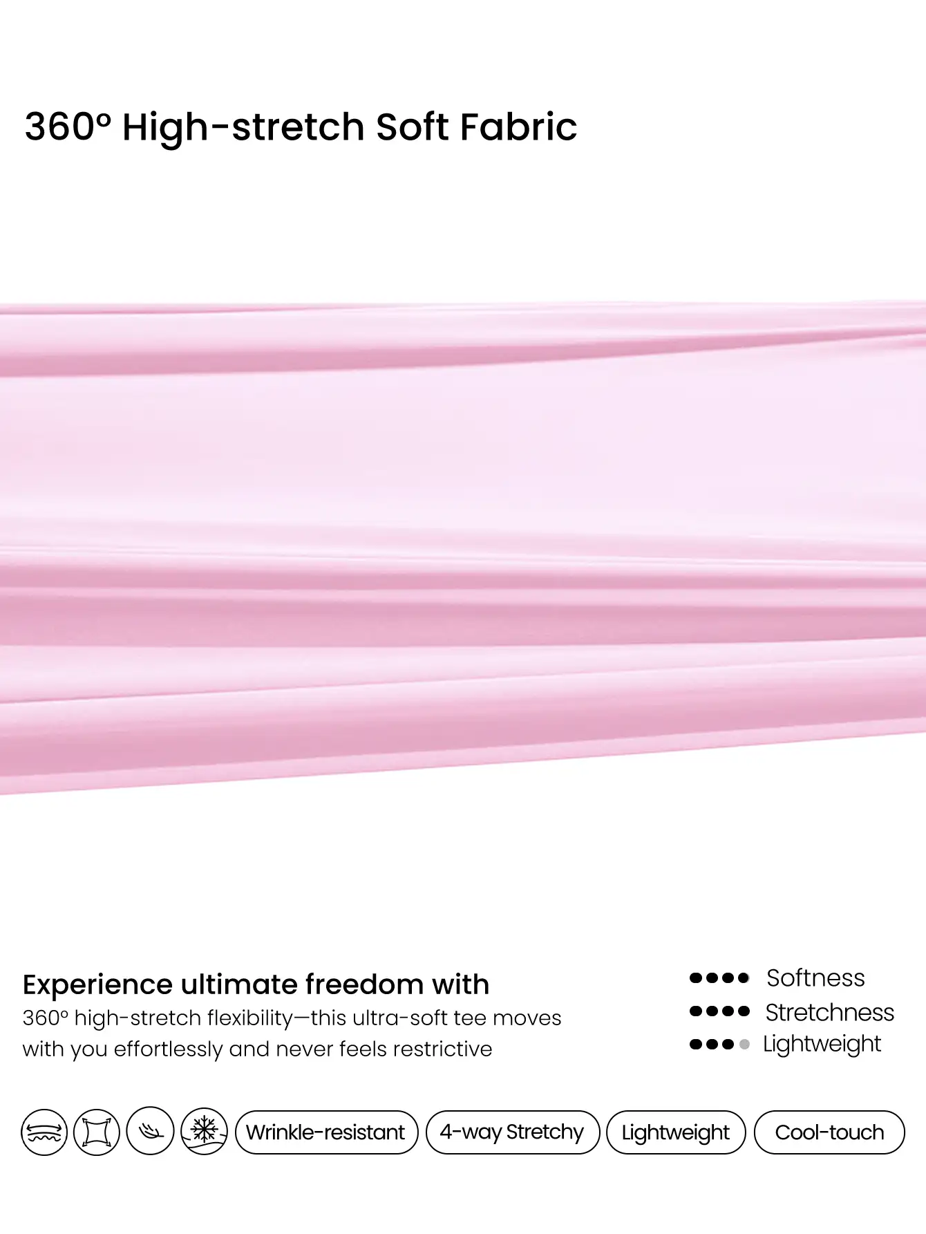 GLOWMODE Glow Era Soft Stretchy Round Neck Slim Fit Cropped Short Sleeve Active Crewneck Tee Low-Impact Yoga Pilates Gym Studio Daily Casual Wear - Pink - View 4