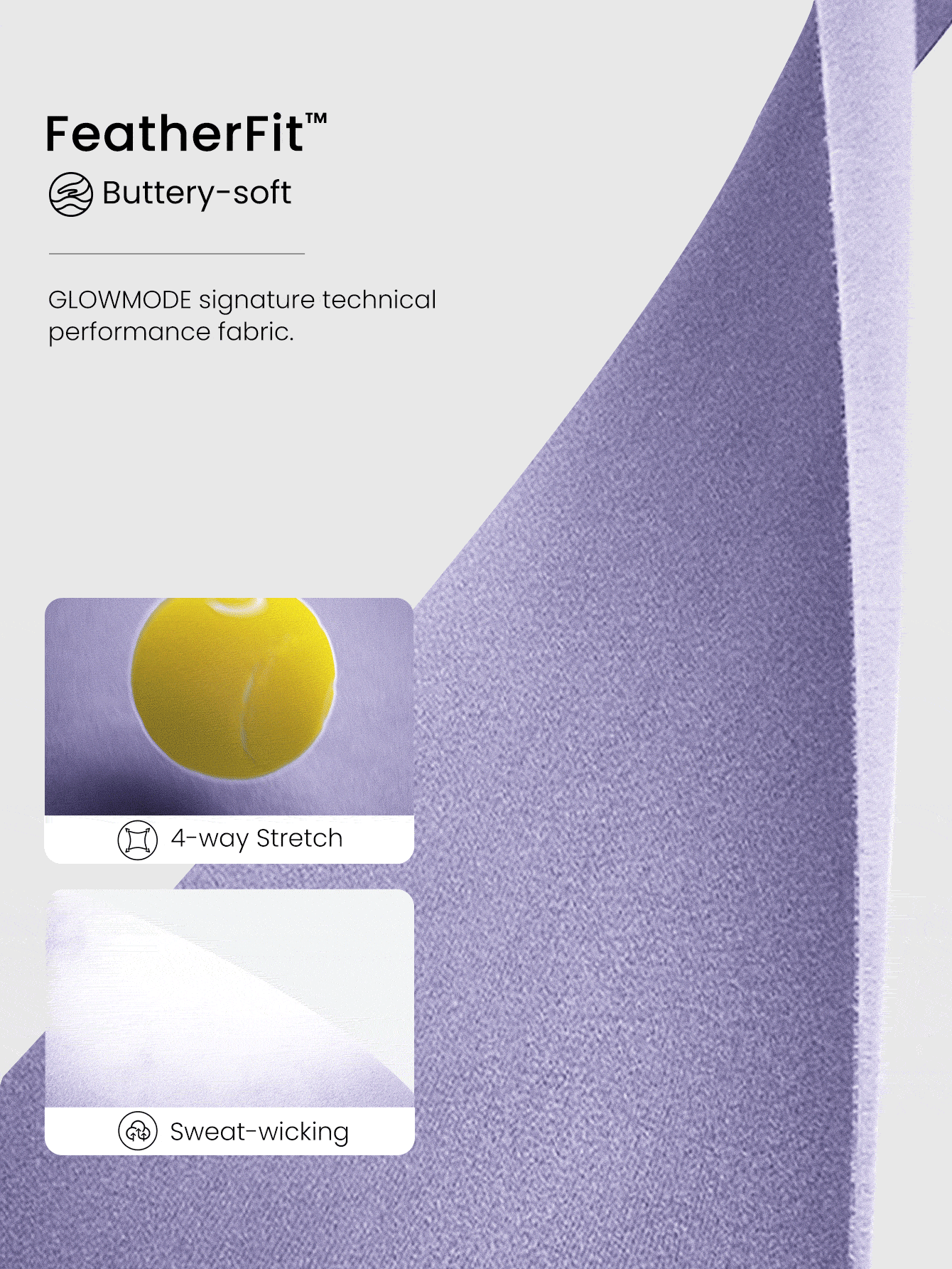 GLOWMODE FeatherFit™ Split Decision 2-In-1 Reversible Wear Buttery-Soft Stretchy Sweat-Wicking Tie-Waist Long Sleeve Top Yoga Pilates Studio Daily Casual - Mauve Purple - View 6